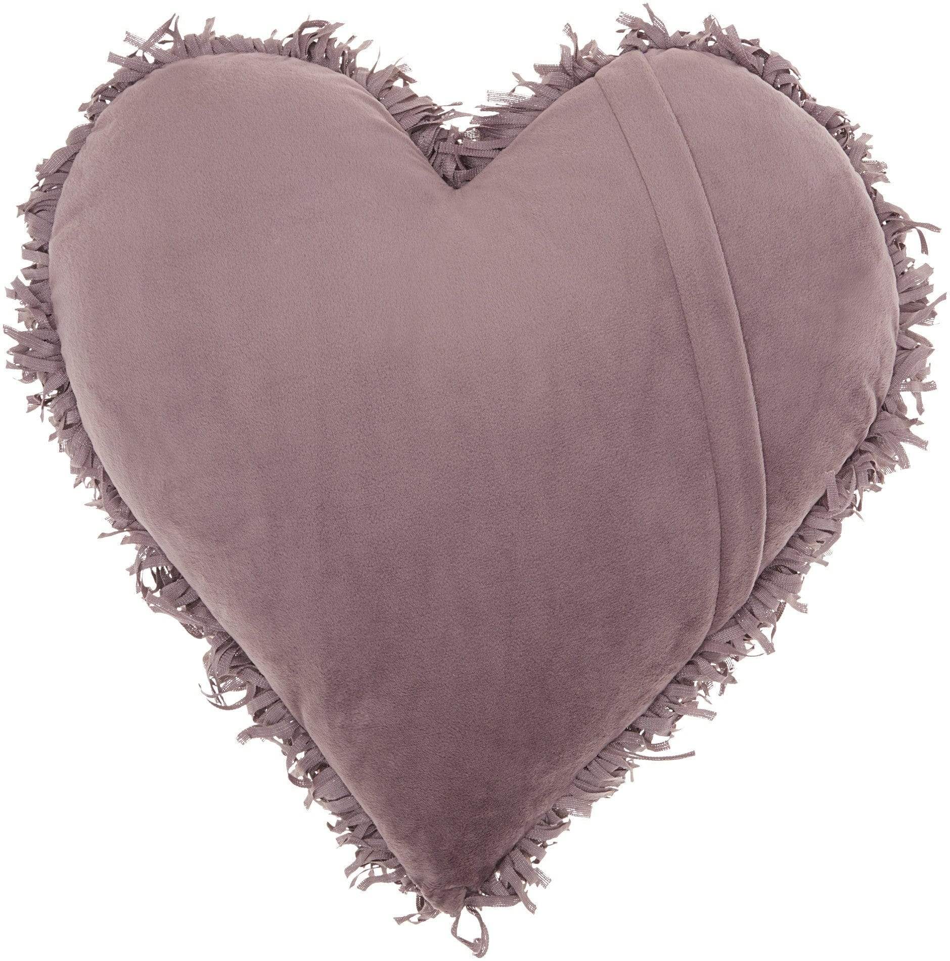 Heart Shaped Lavendar Shag Accent Pillow - Image 3