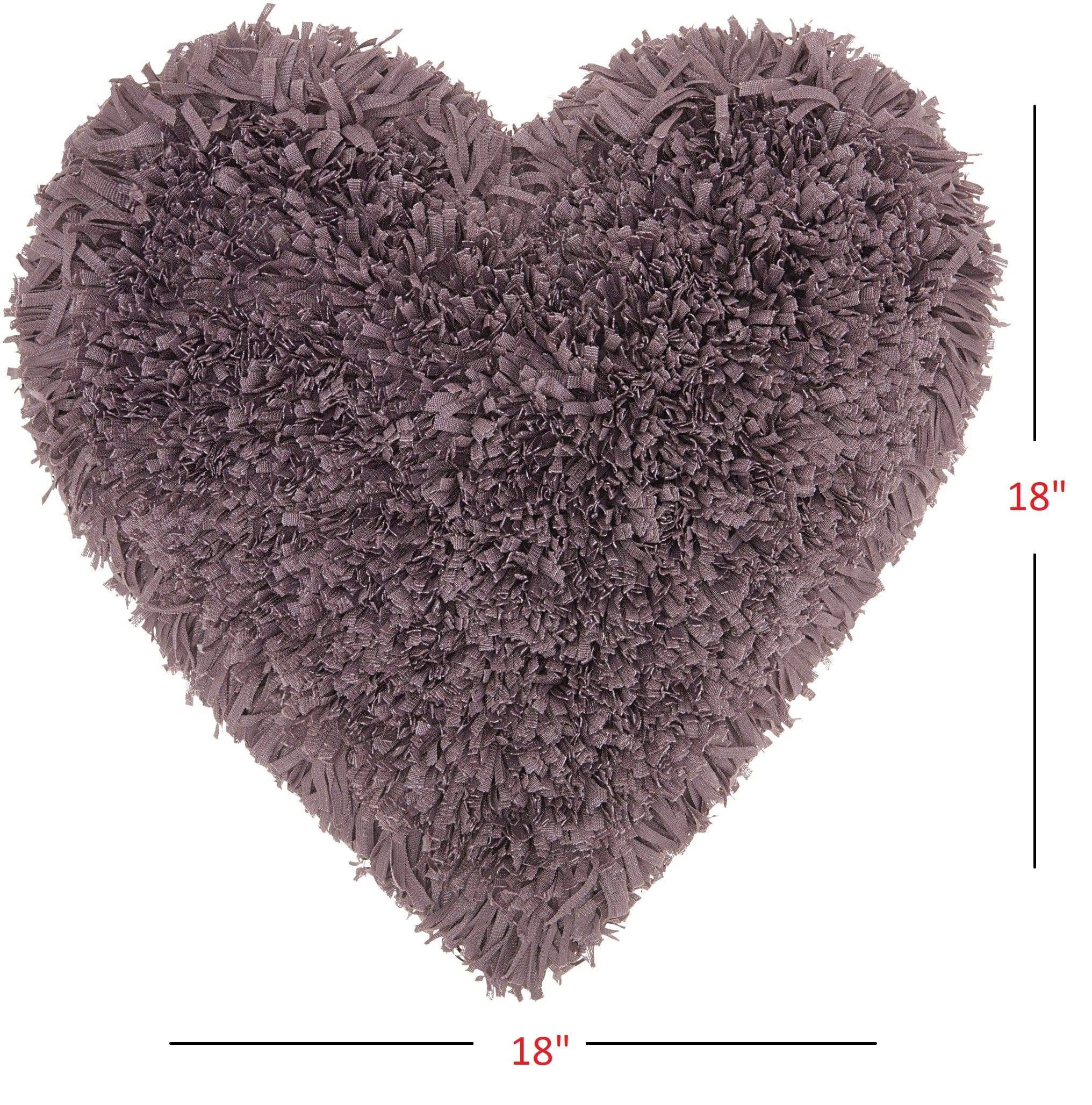 Heart Shaped Lavendar Shag Accent Pillow - Image 5