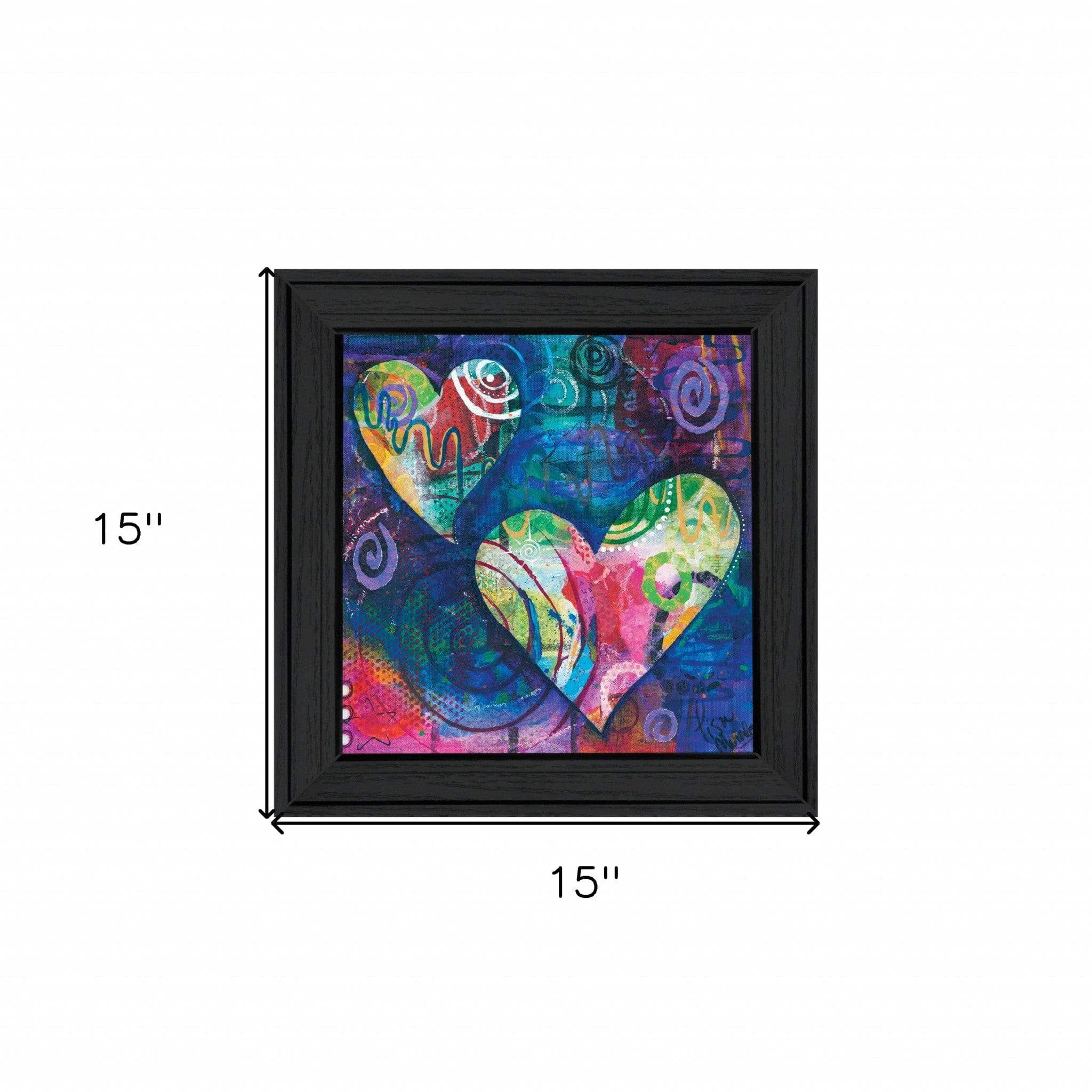 Hearts Black Framed Print Wall Art - Image 5
