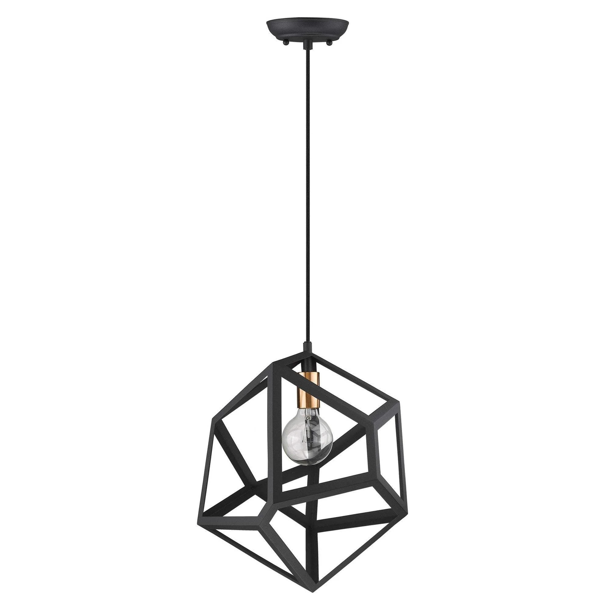 Hedron 1-Light Matte Black Pendant - Image 3