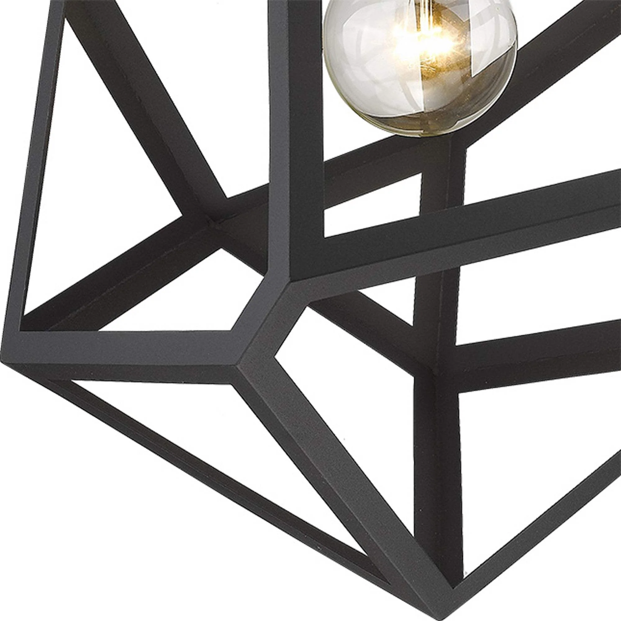 Hedron 1-Light Matte Black Pendant - Image 4