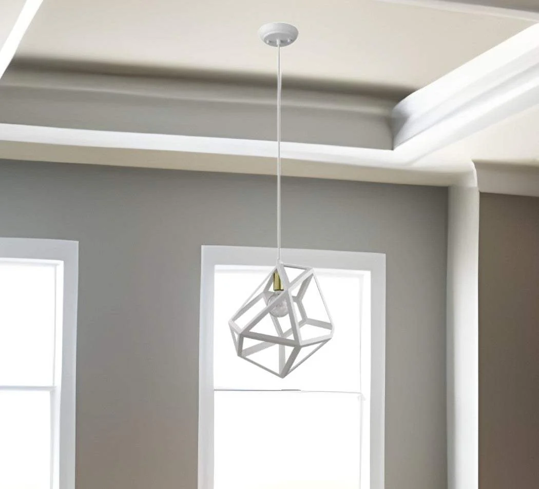 Hedron 1-Light White Pendant - Image 6