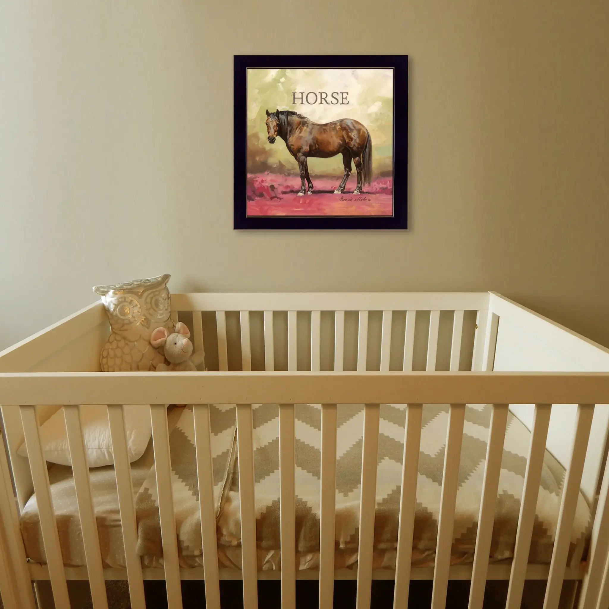 Henry the Horse Black Framed Print Wall Art - Image 4