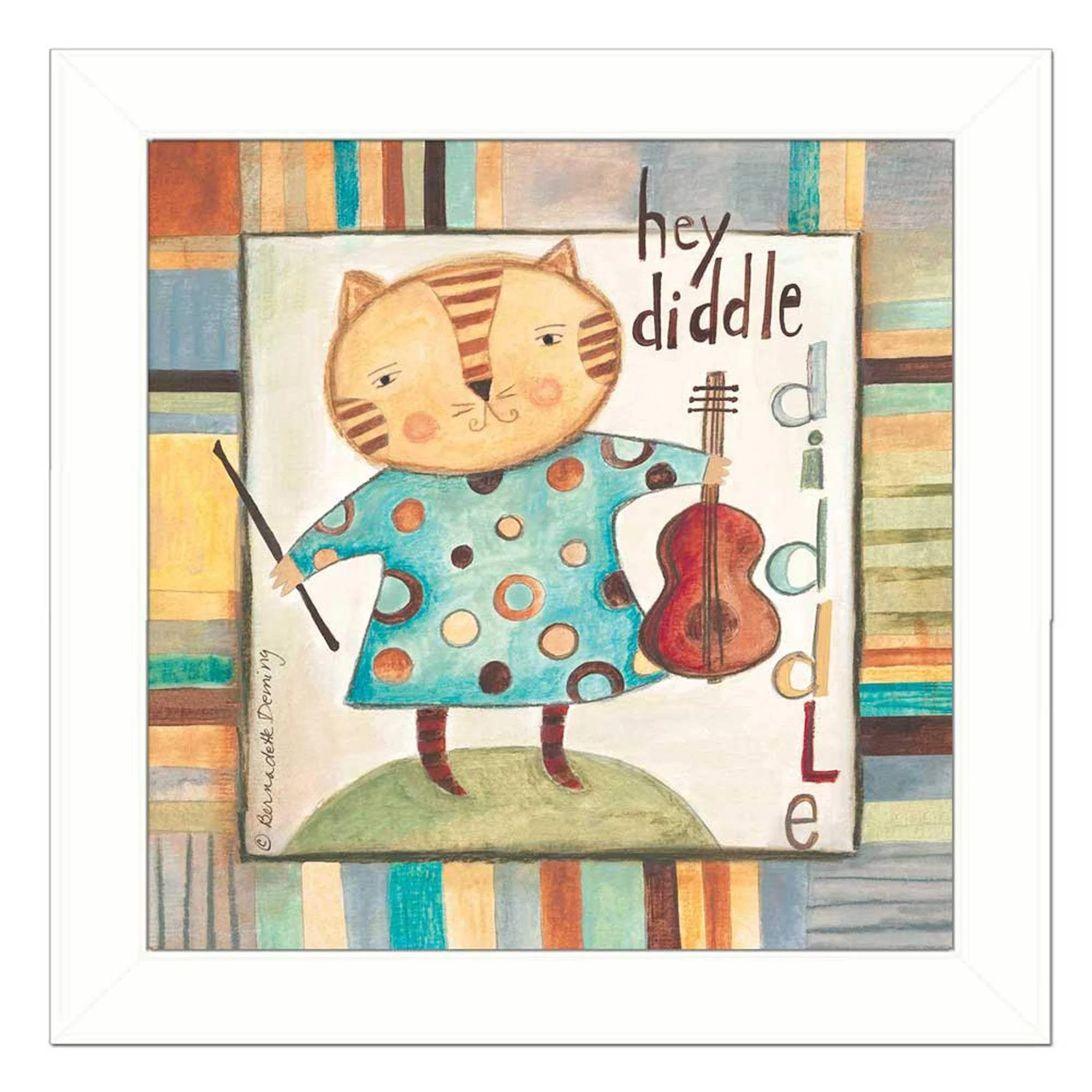 Hey Diddle Diddle White Framed Print Wall Art - Image 2