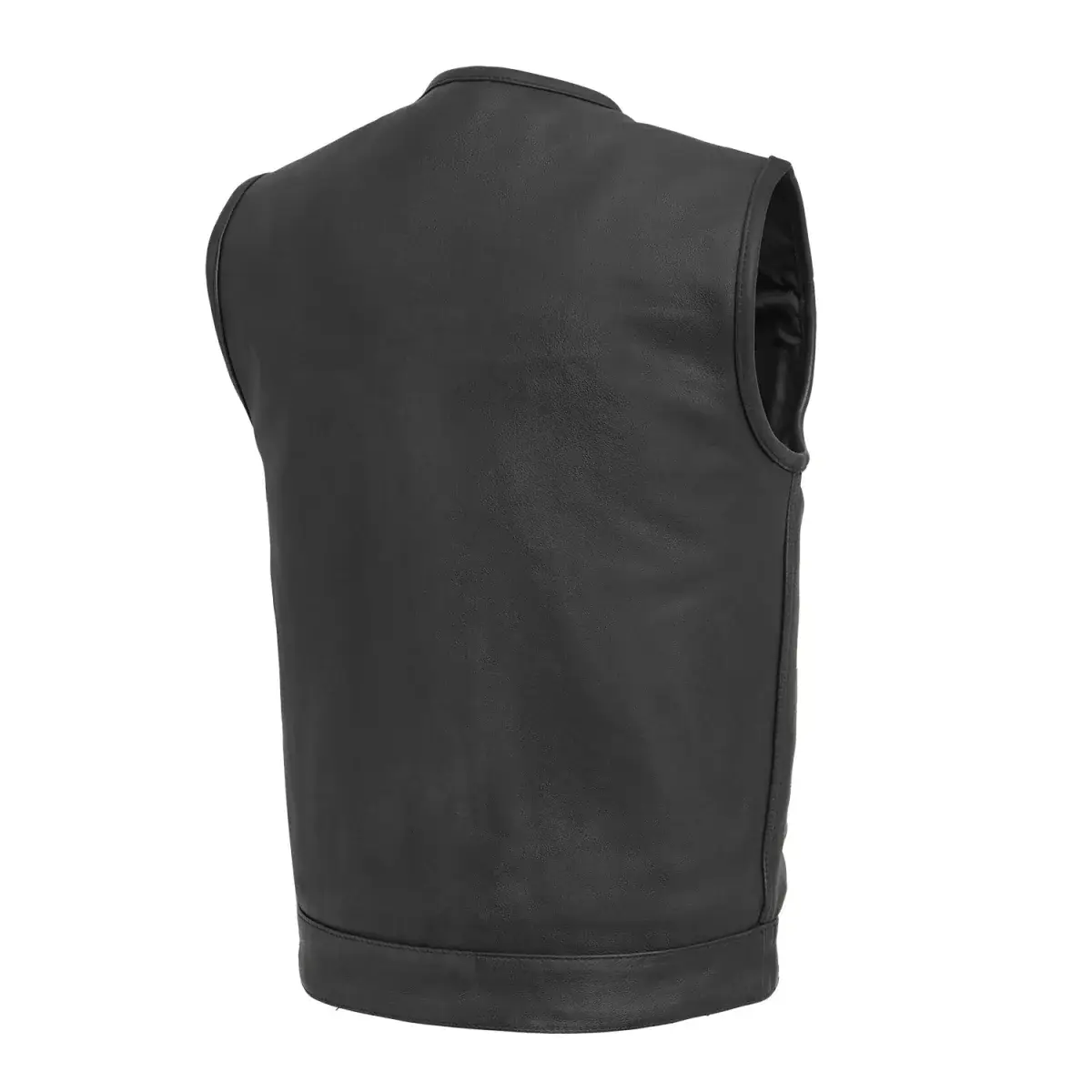 Highside Men's Motorcycle Leather Vest - Image 2