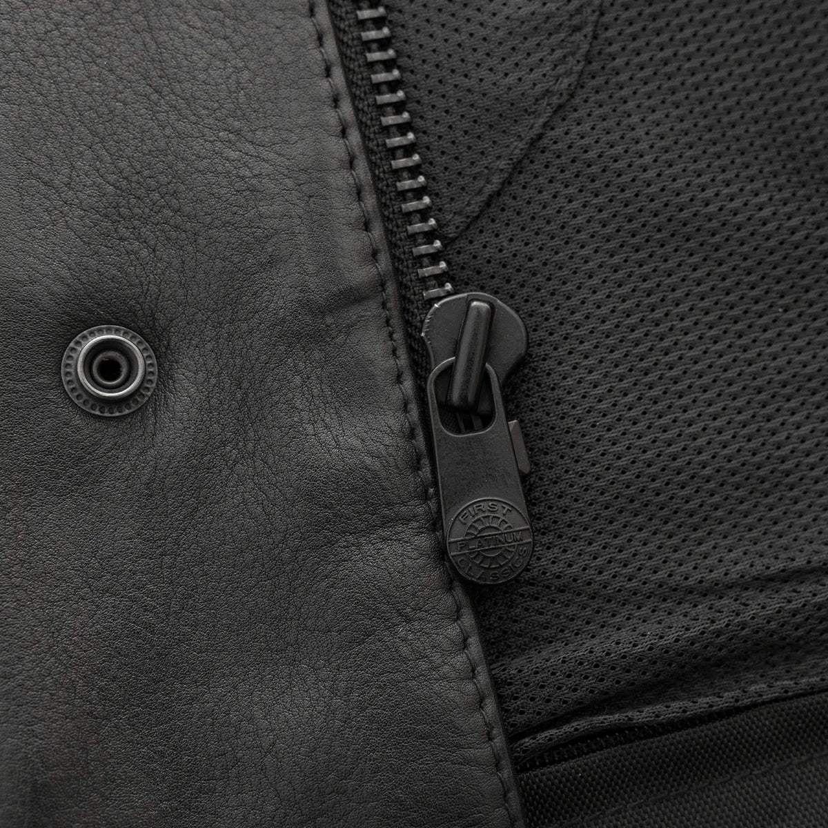 Highside Men's Motorcycle Leather Vest - Image 4