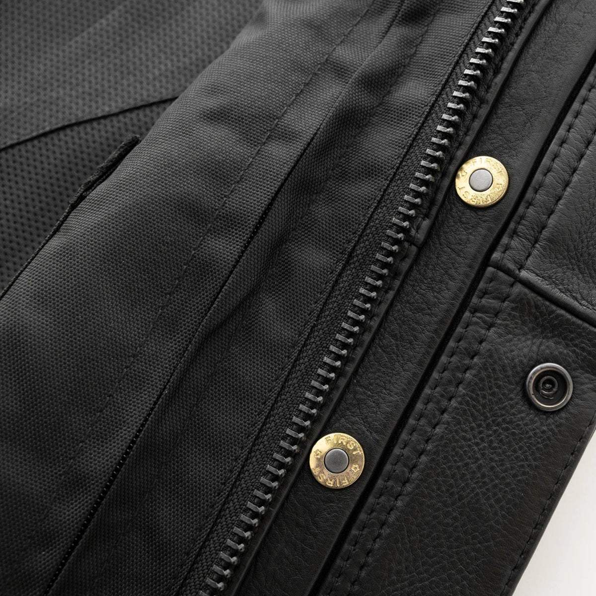 Highside Men's Motorcycle Leather Vest - Image 5