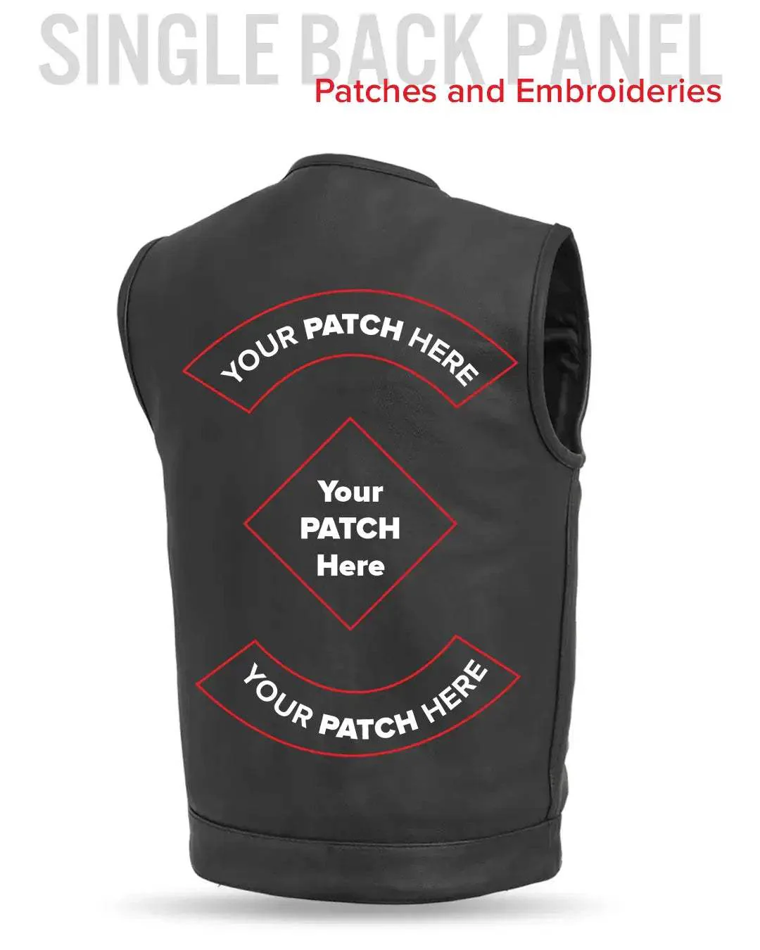 Highside Men's Motorcycle Leather Vest - Image 7