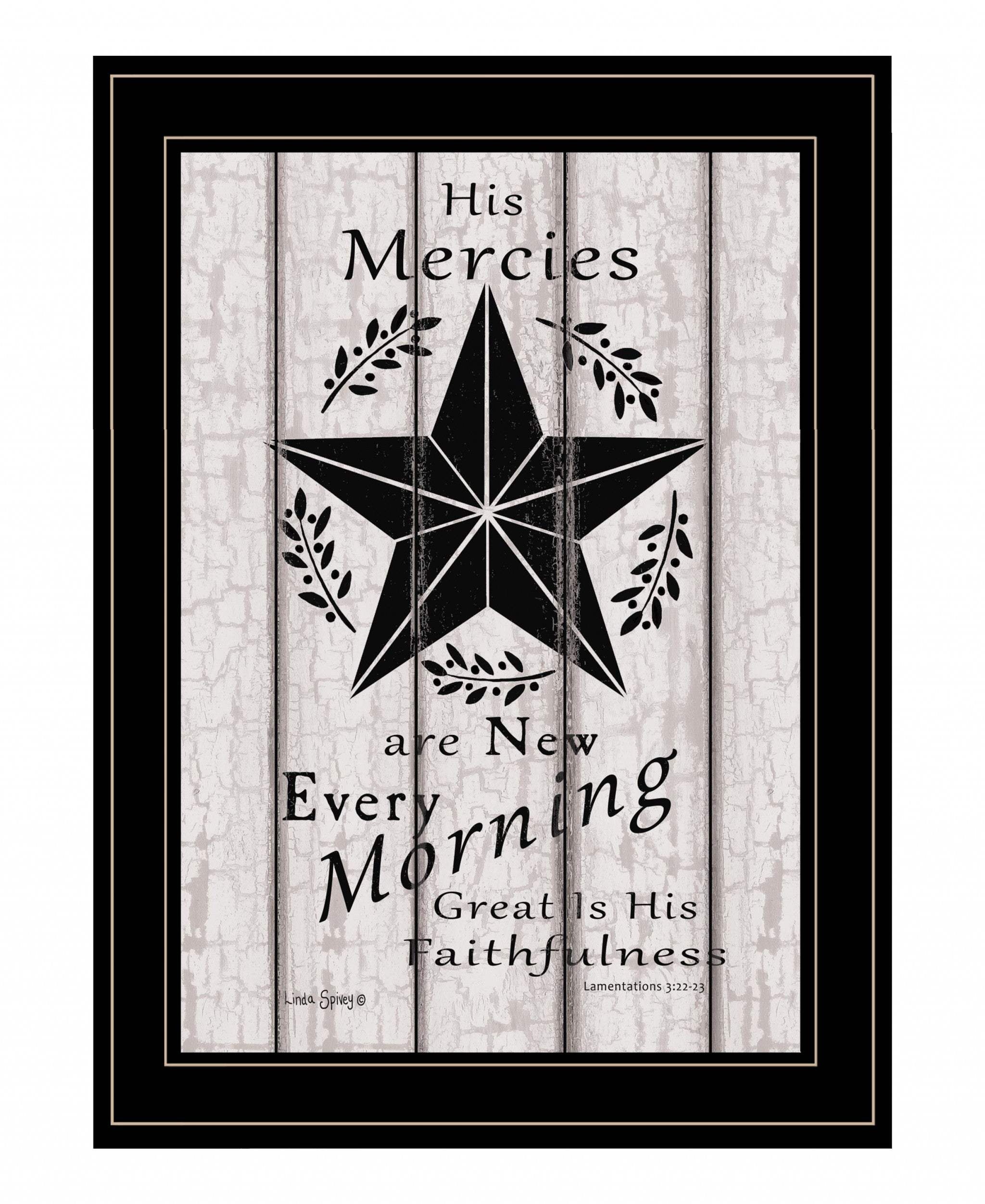 His Mercies are New Every Morning 3 Black Framed Print Wall Art - Image 2