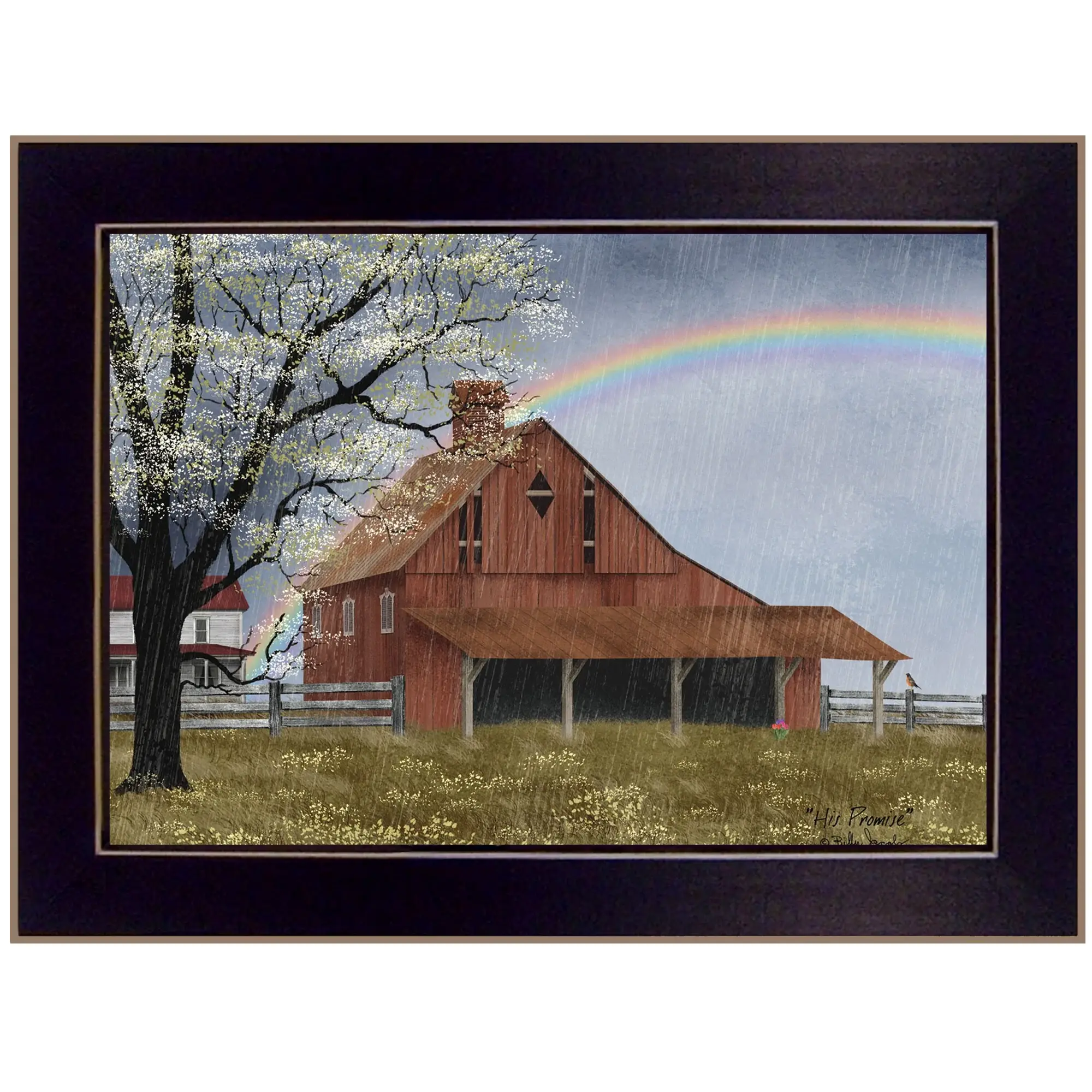 His Promise Black Framed Print Wall Art - Image 2