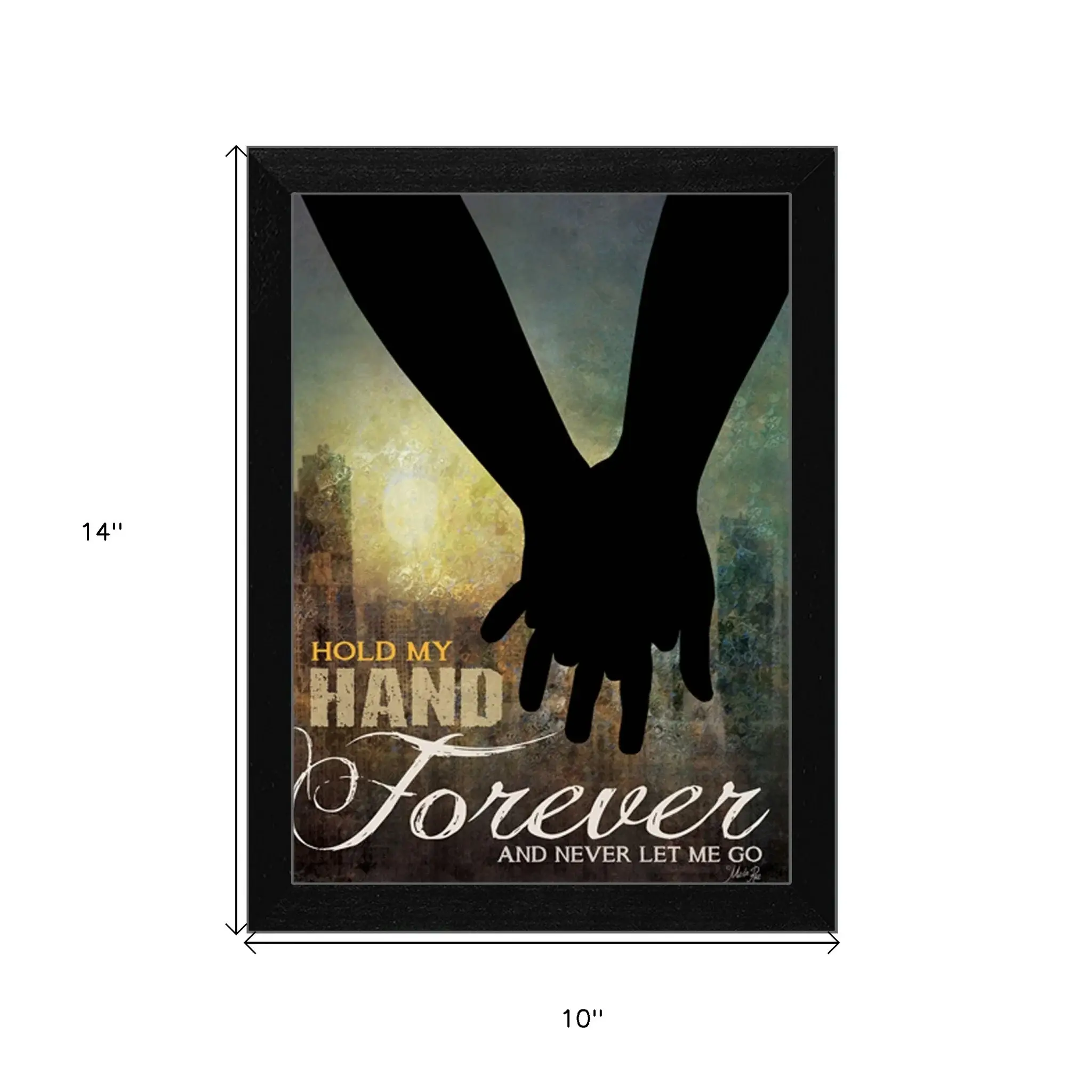 Hold My Hand Forever 1 Black Framed Print Wall Art - Image 6