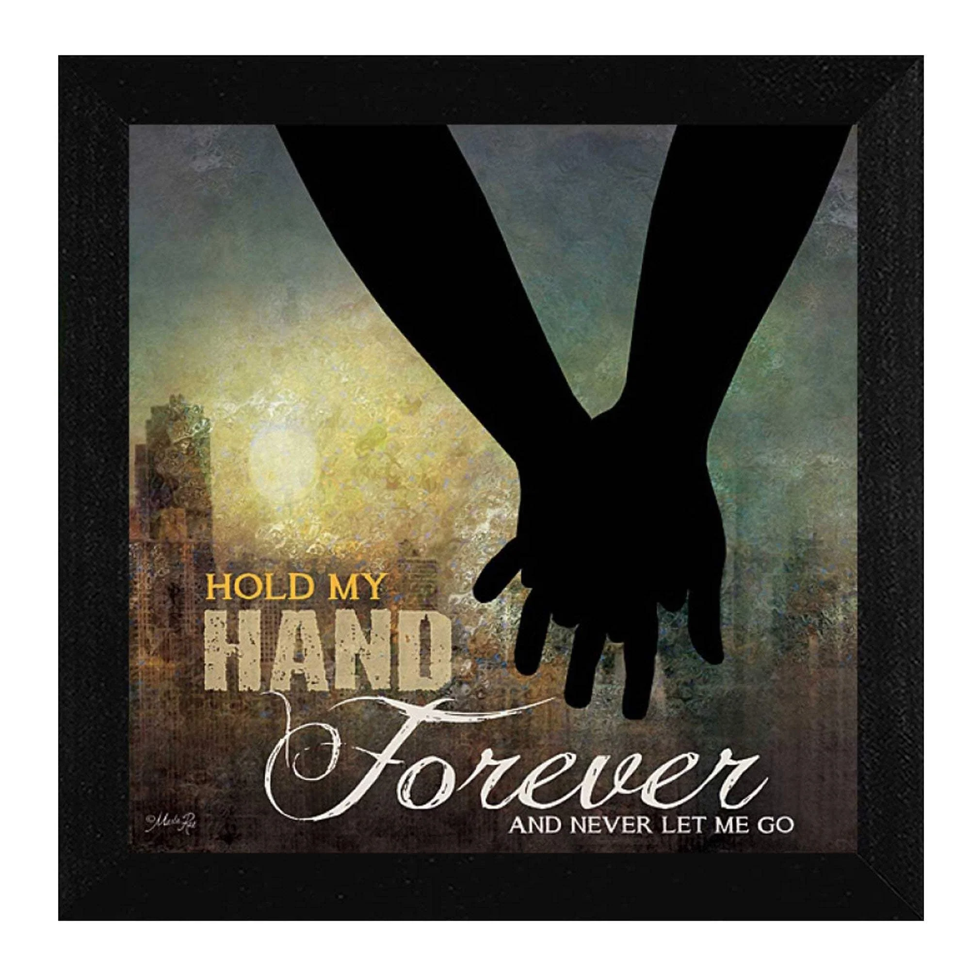 Hold My Hand Forever 2 Black Framed Print Wall Art - Image 2