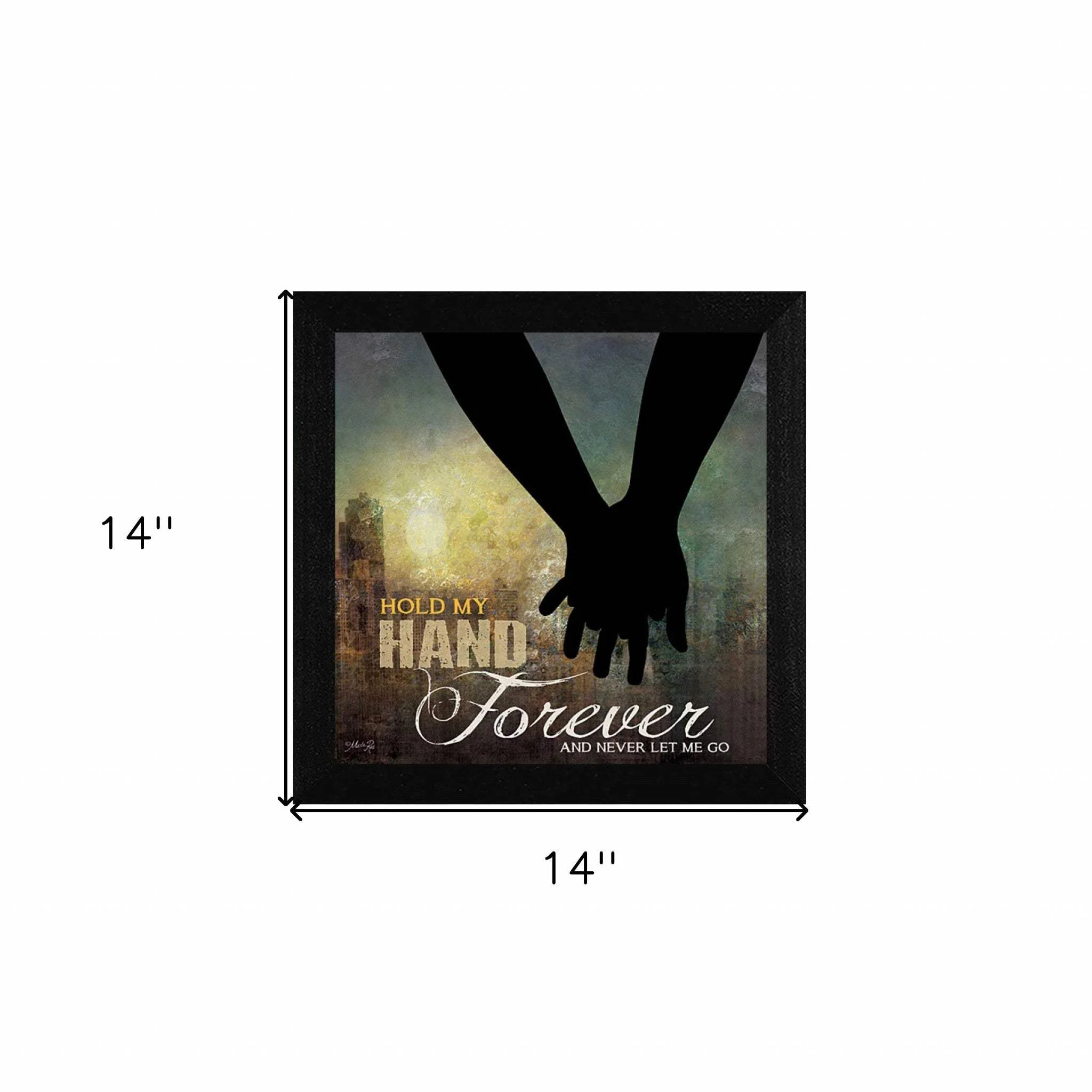 Hold My Hand Forever 2 Black Framed Print Wall Art - Image 5