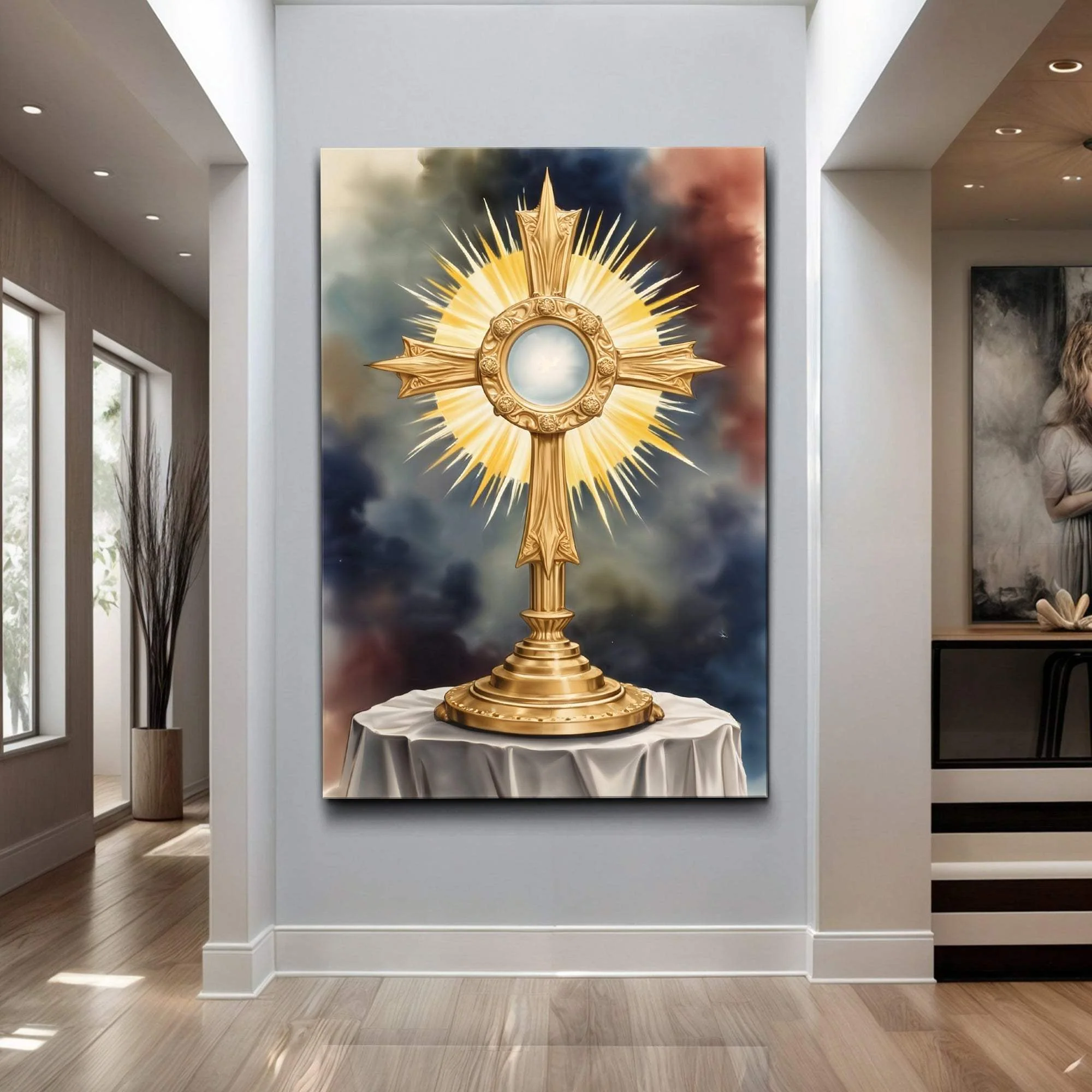 Holy Eucharist in Monstrance Faith Wall Art - Image 3