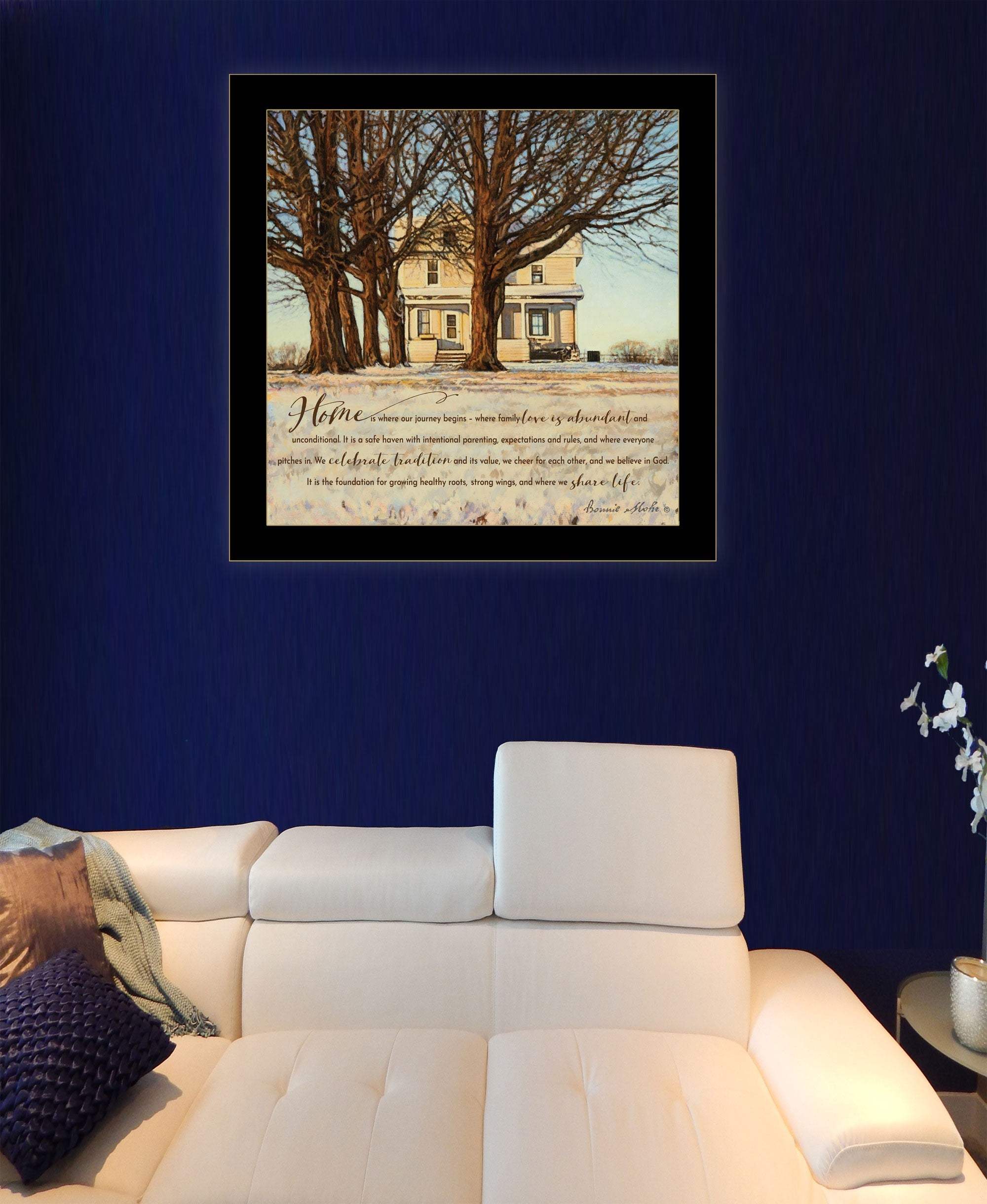 Home 3 Black Framed Print Wall Art - Image 5