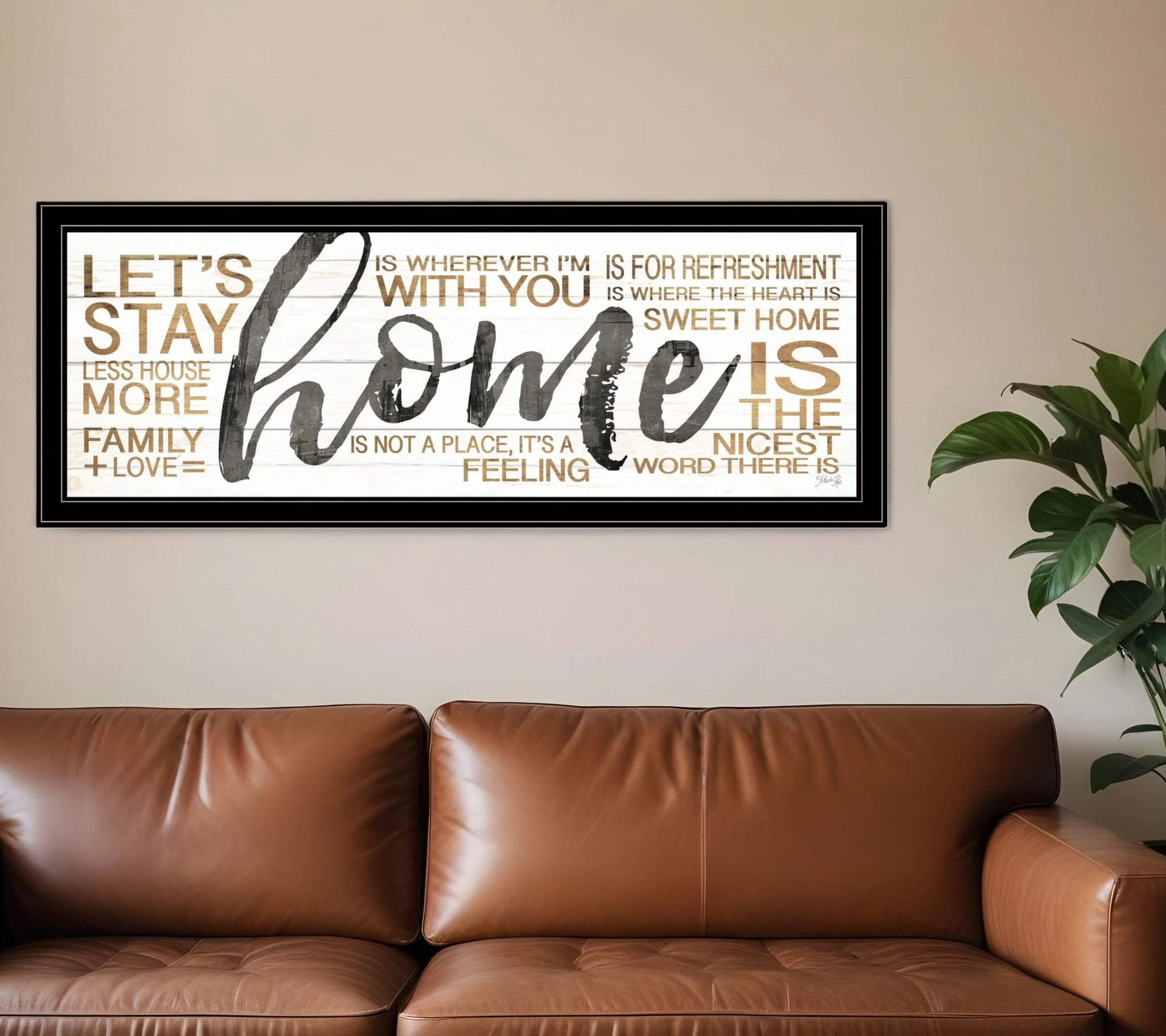 Home 4 Black Framed Print Wall Art - Image 5