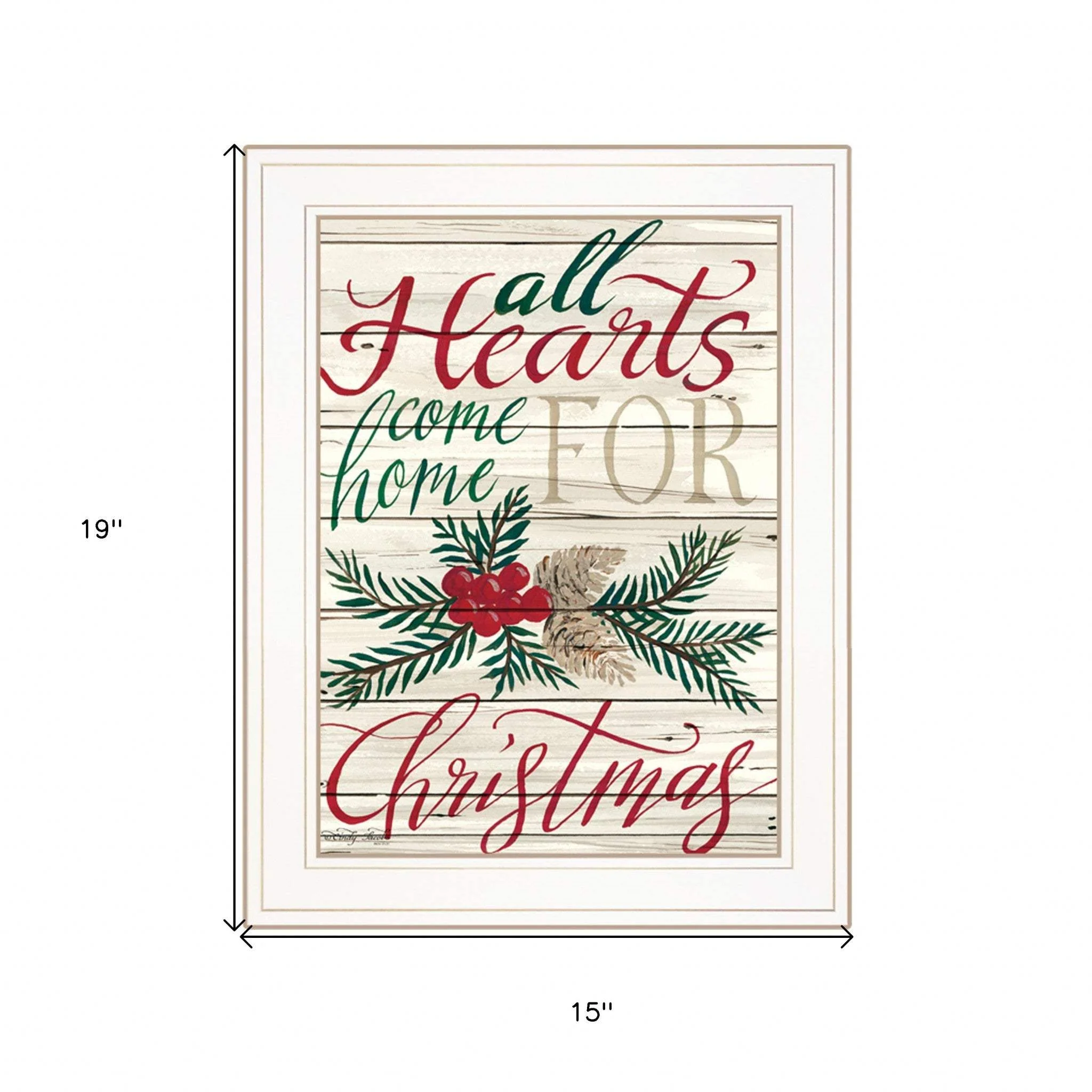 Home For Christmas 1 White Framed Print Wall Art - Image 5