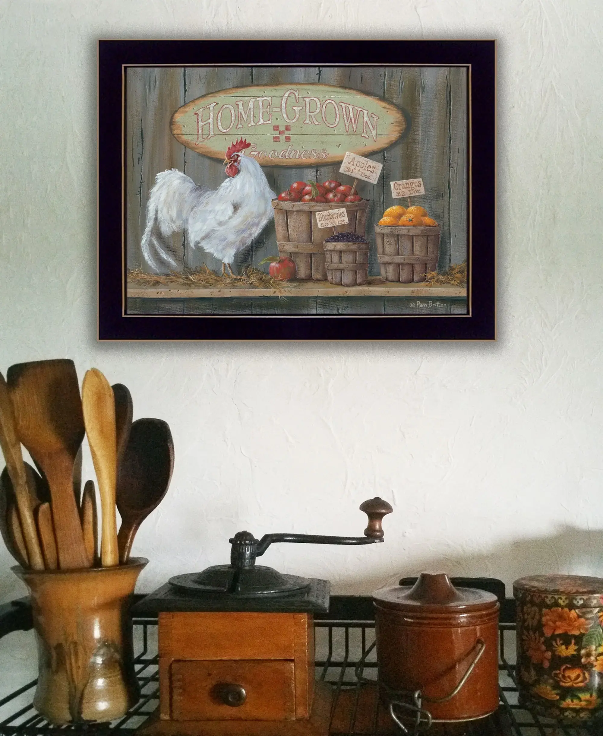 Home Grown 1 Black Framed Print Wall Art - Image 4