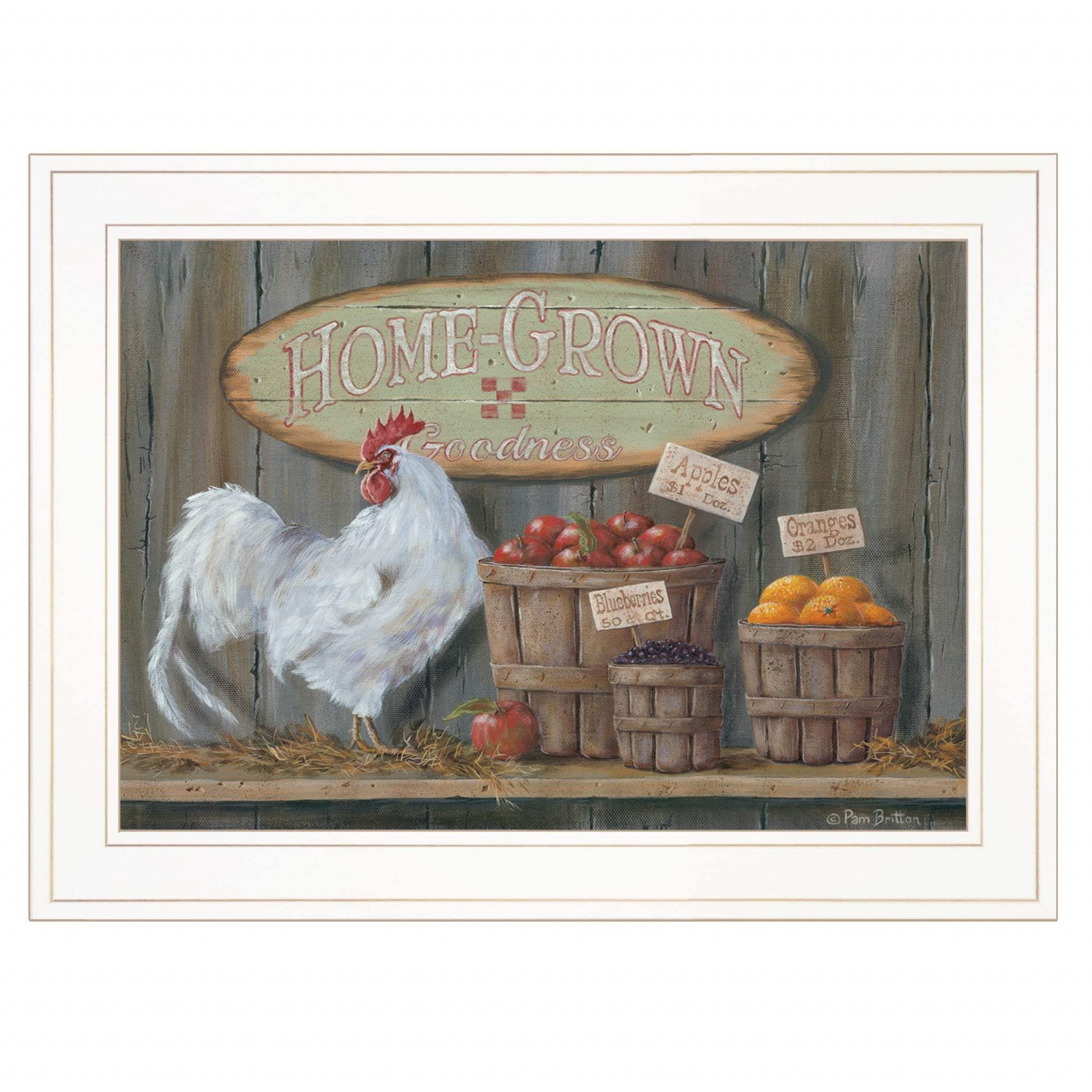 Home Grown 2 White Framed Print Wall Art - Image 2