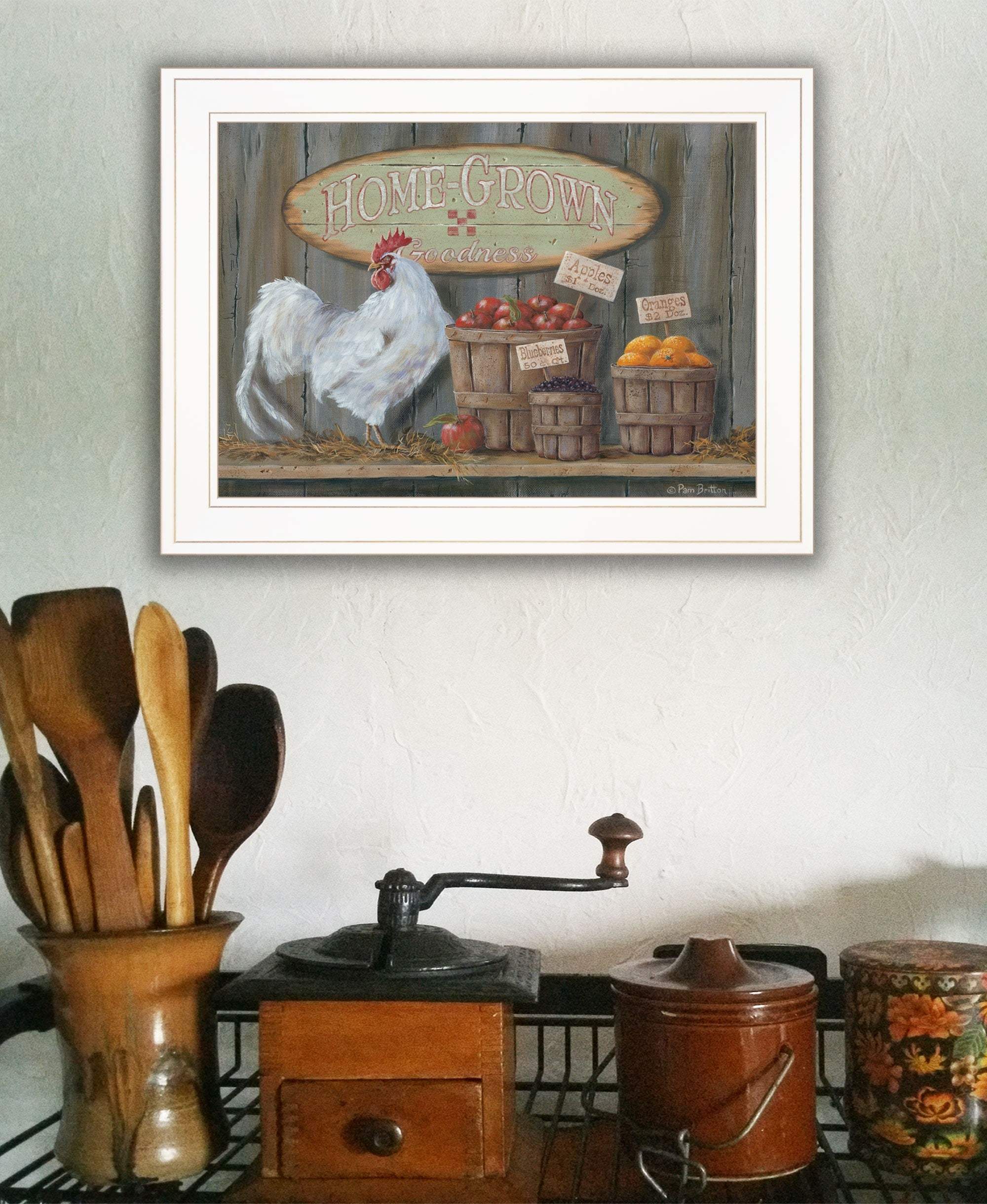 Home Grown 2 White Framed Print Wall Art - Image 4