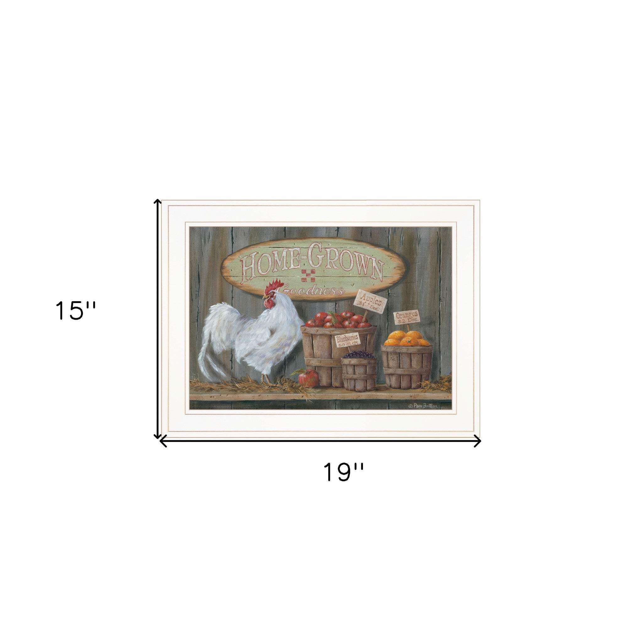 Home Grown 2 White Framed Print Wall Art - Image 5