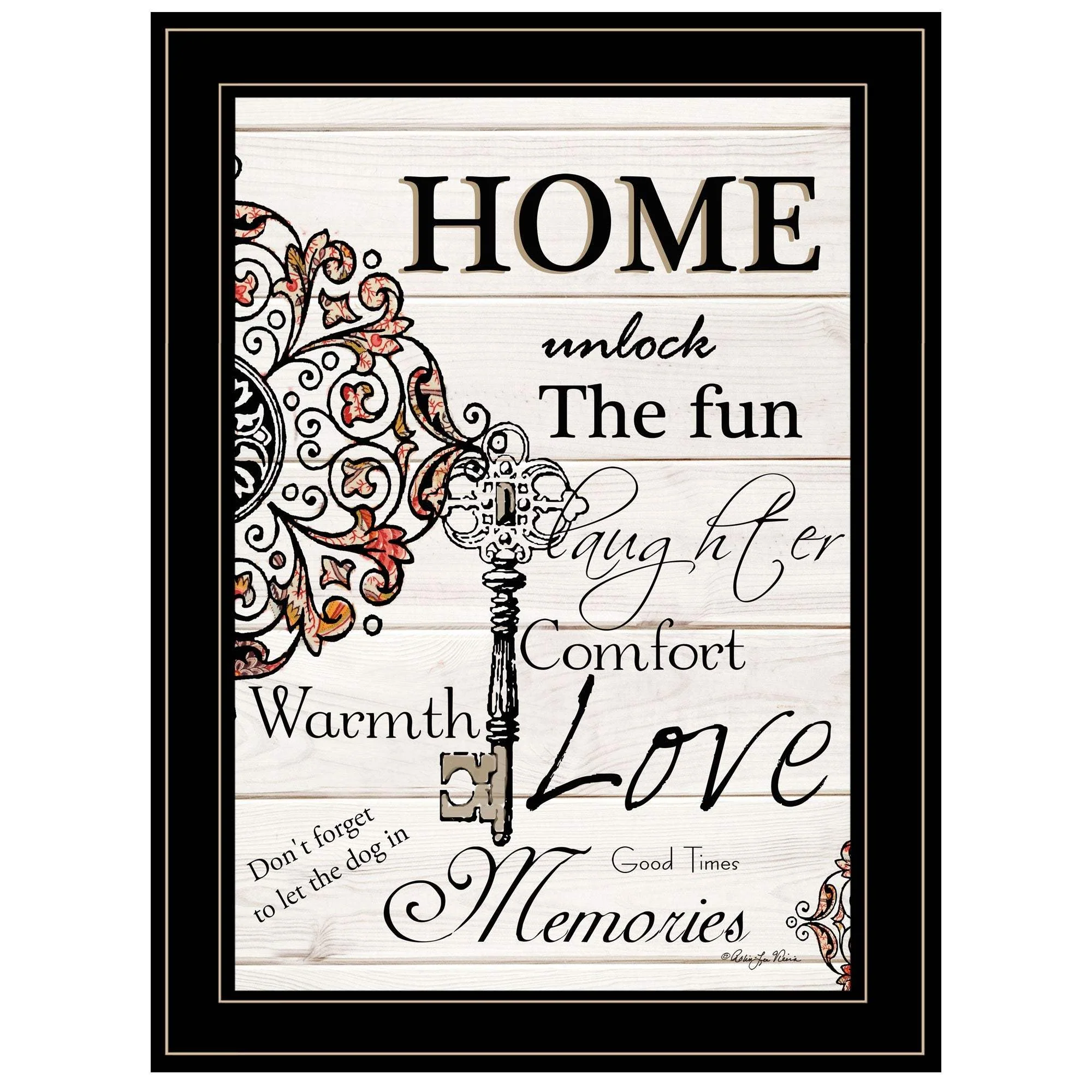 Home or Laughter 2 Black Framed Print Wall Art - Image 2