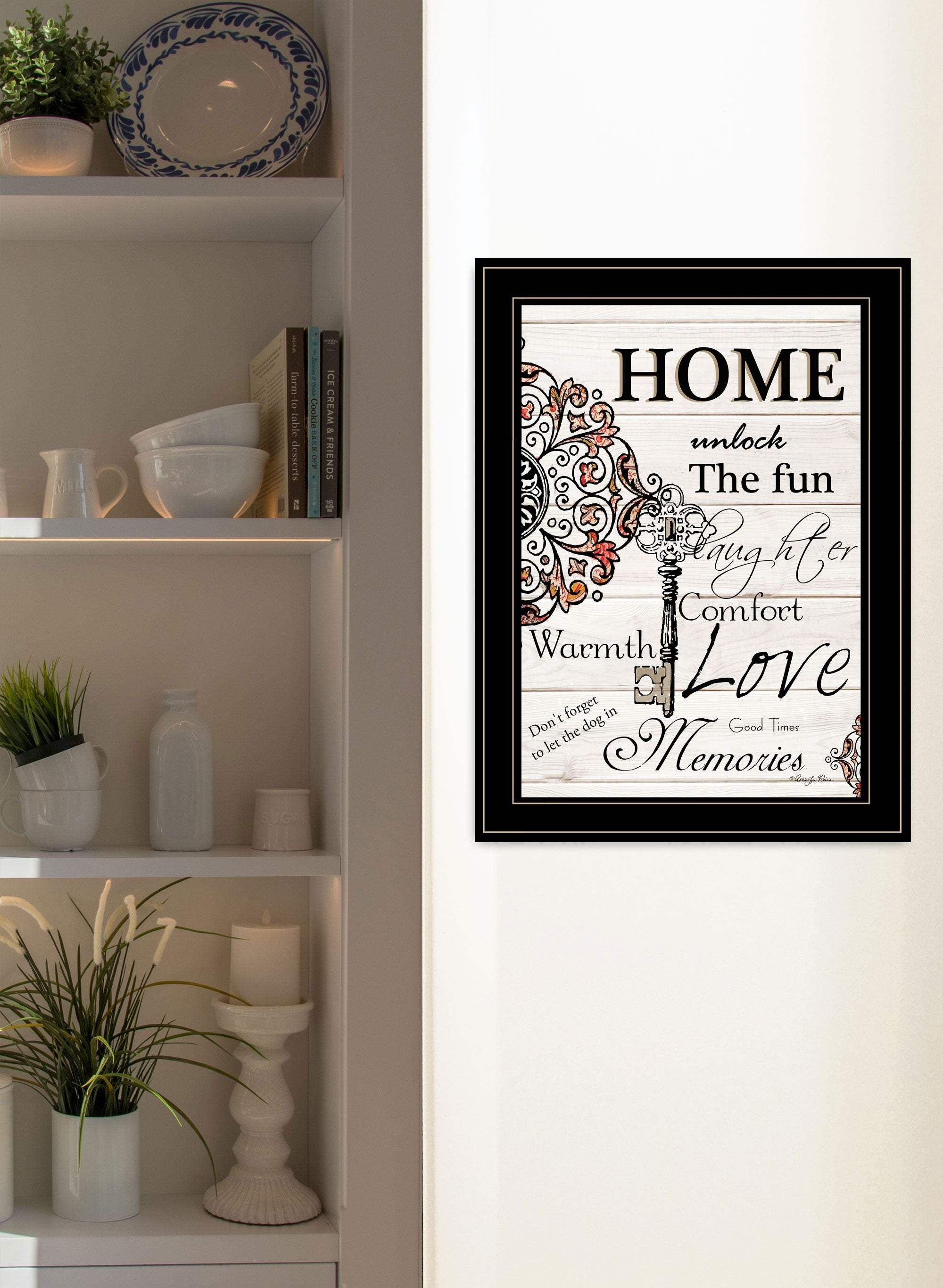 Home or Laughter 2 Black Framed Print Wall Art - Image 4