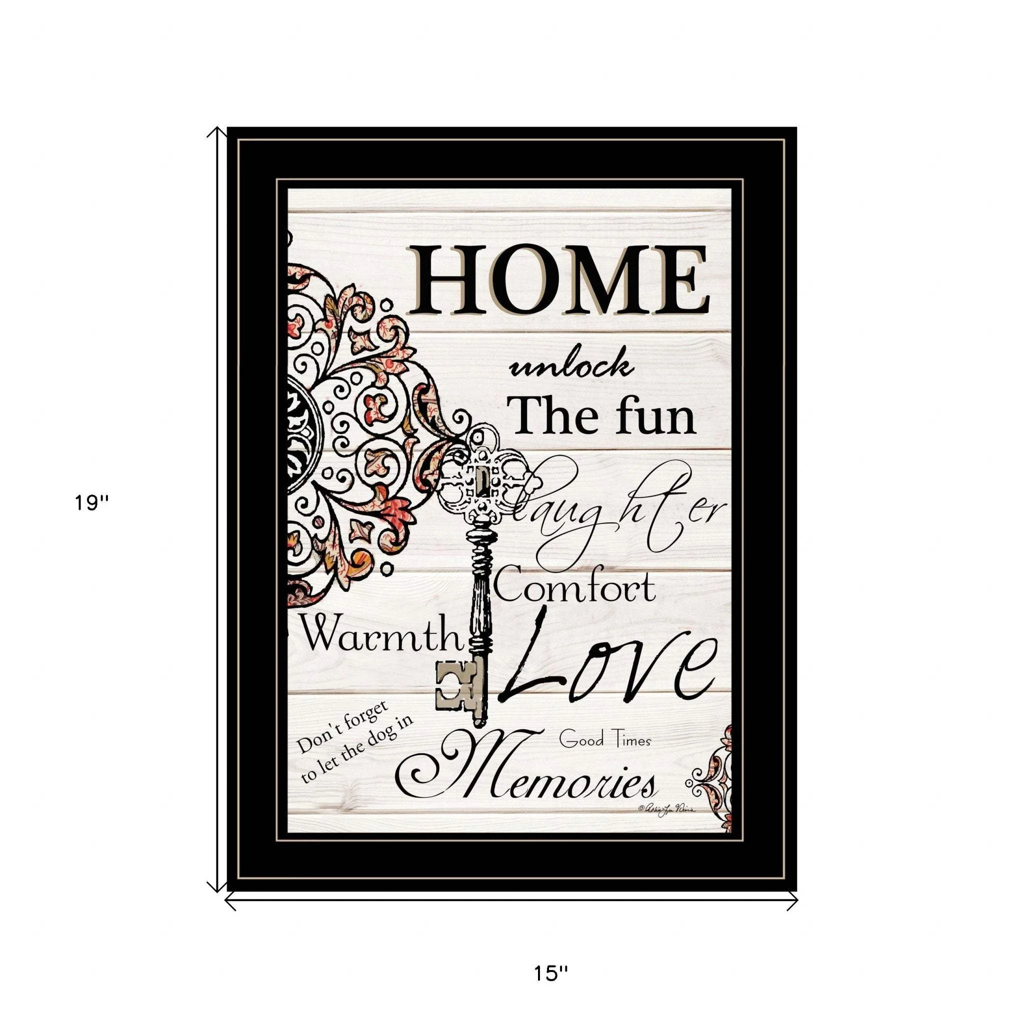 Home or Laughter 2 Black Framed Print Wall Art - Image 5