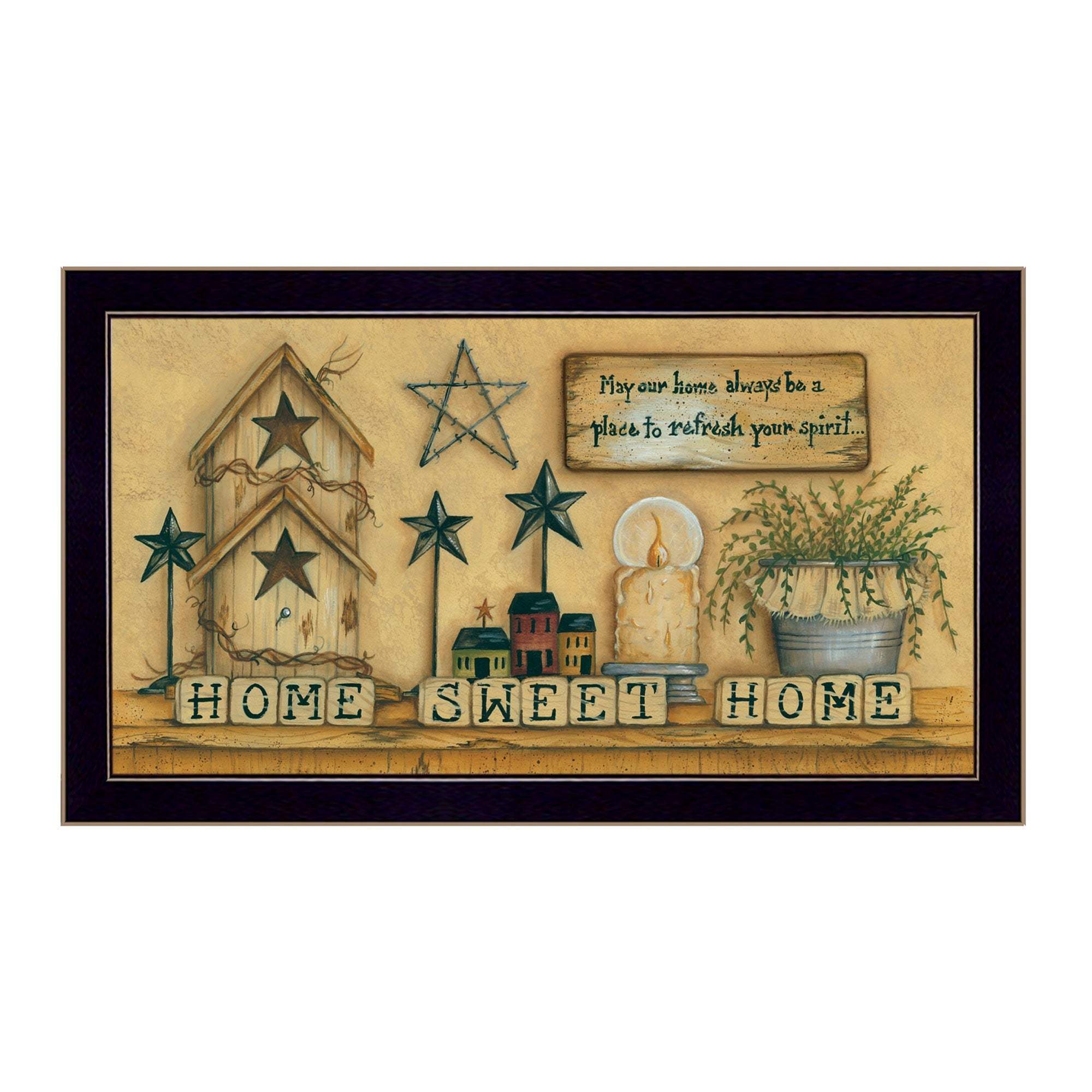 Home Sweet Home 6 Black Framed Print Wall Art - Image 2