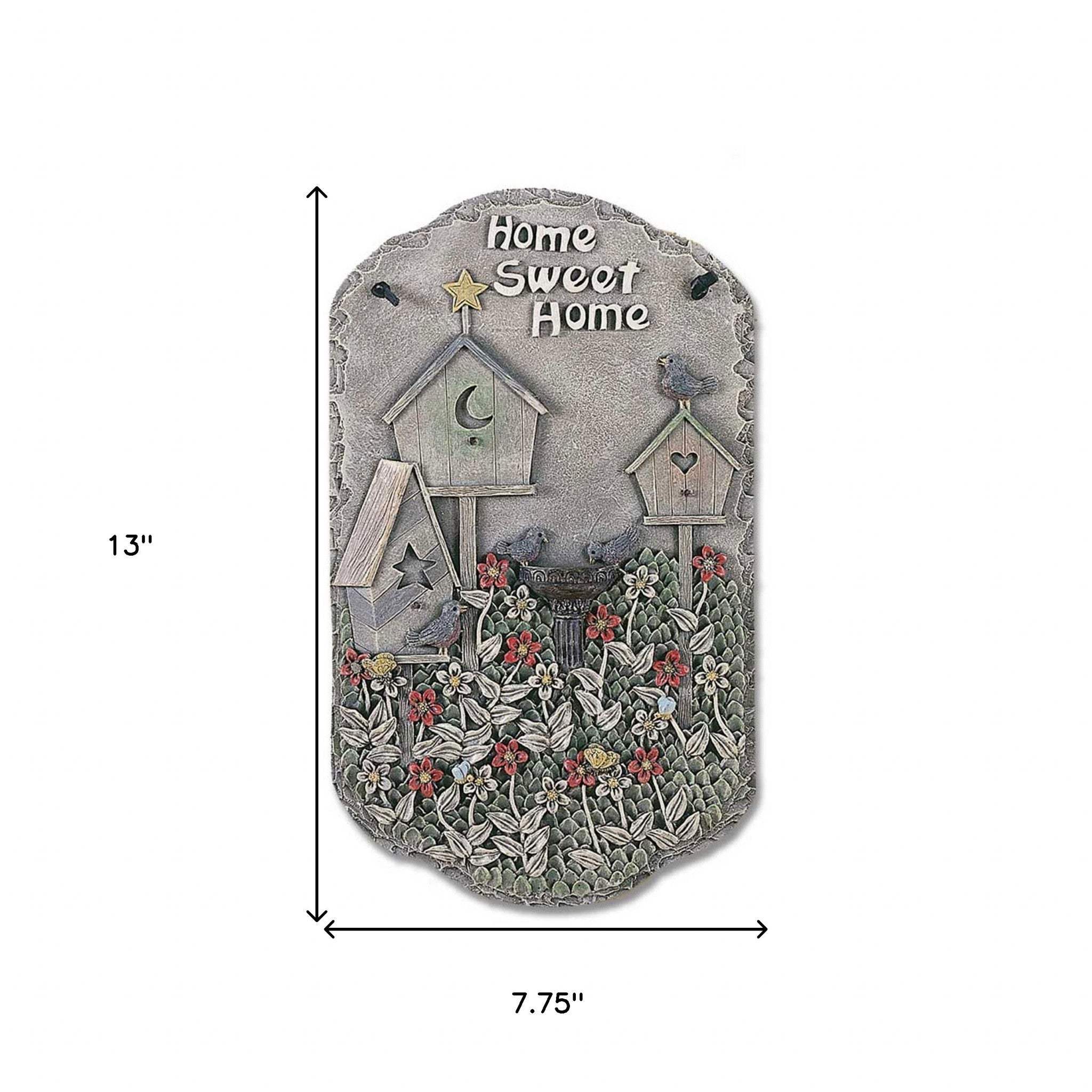 Home Sweet Home Birdbaths Indoor Outdoor Resin Welcome Wall Decor - Image 5