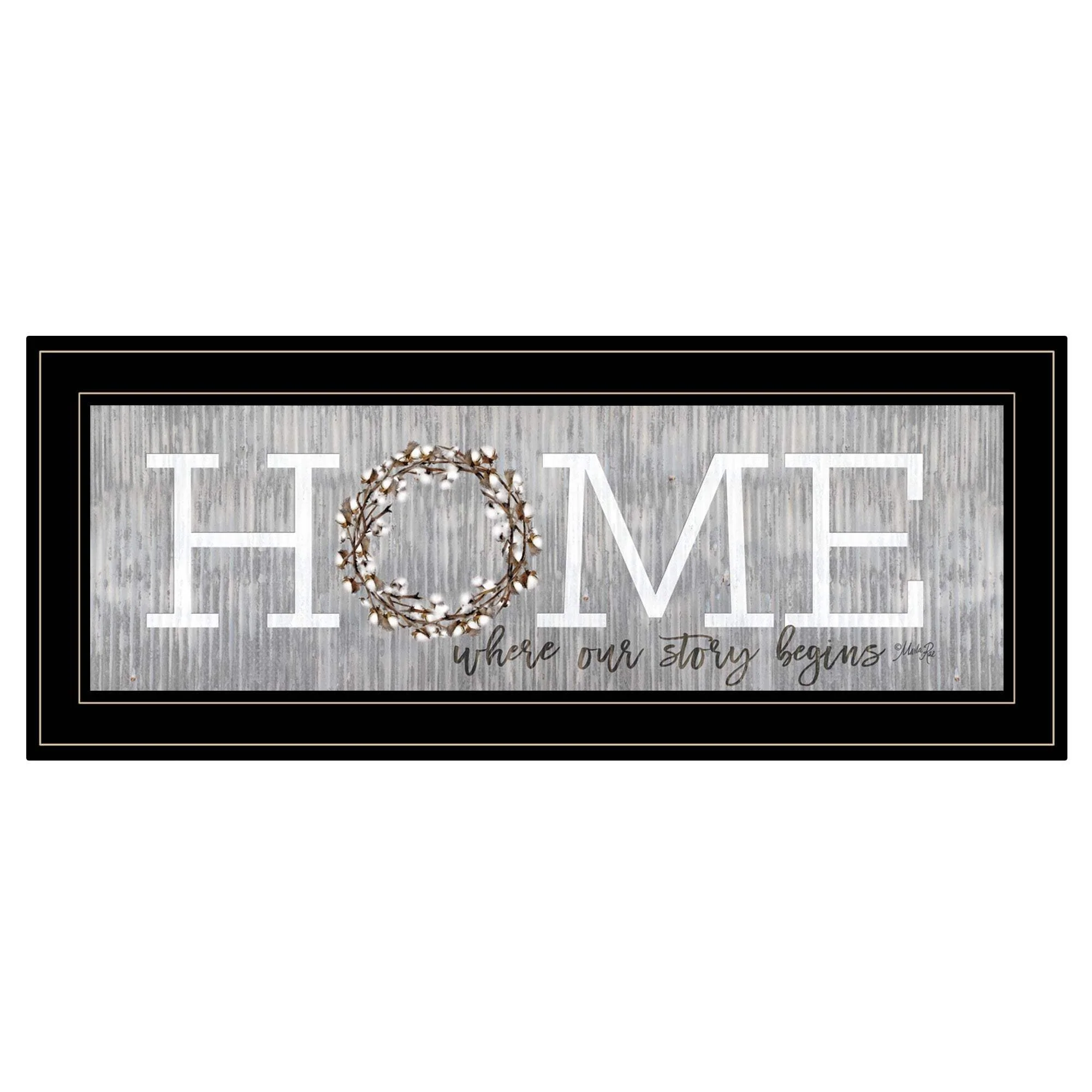 Home Where Our Story Begins Black Framed Print Wall Art - Image 2