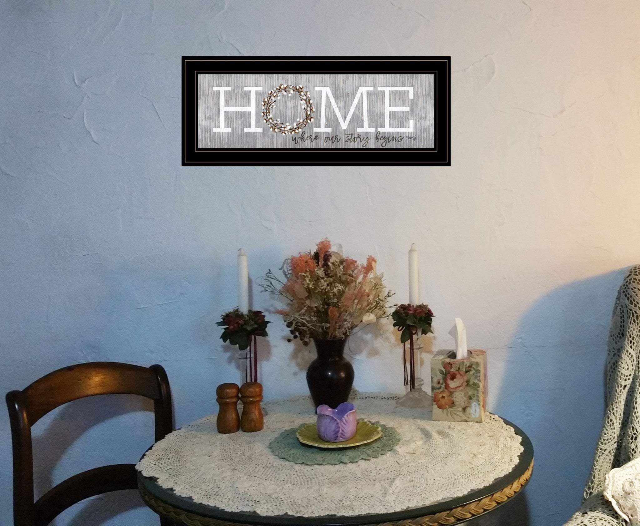 Home Where Our Story Begins Black Framed Print Wall Art - Image 4