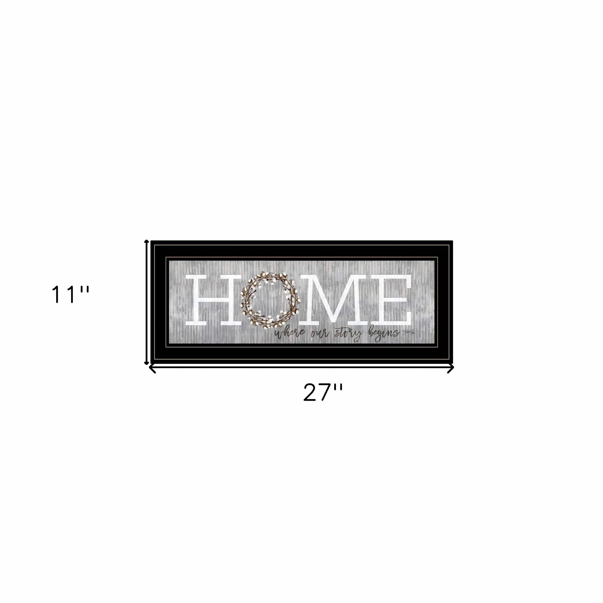 Home Where Our Story Begins Black Framed Print Wall Art - Image 5