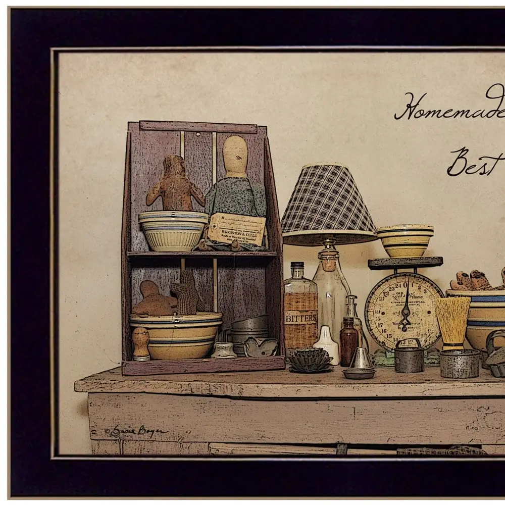 Homemade is Best 1 Black Framed Print Kitchen Wall Art - Image 4