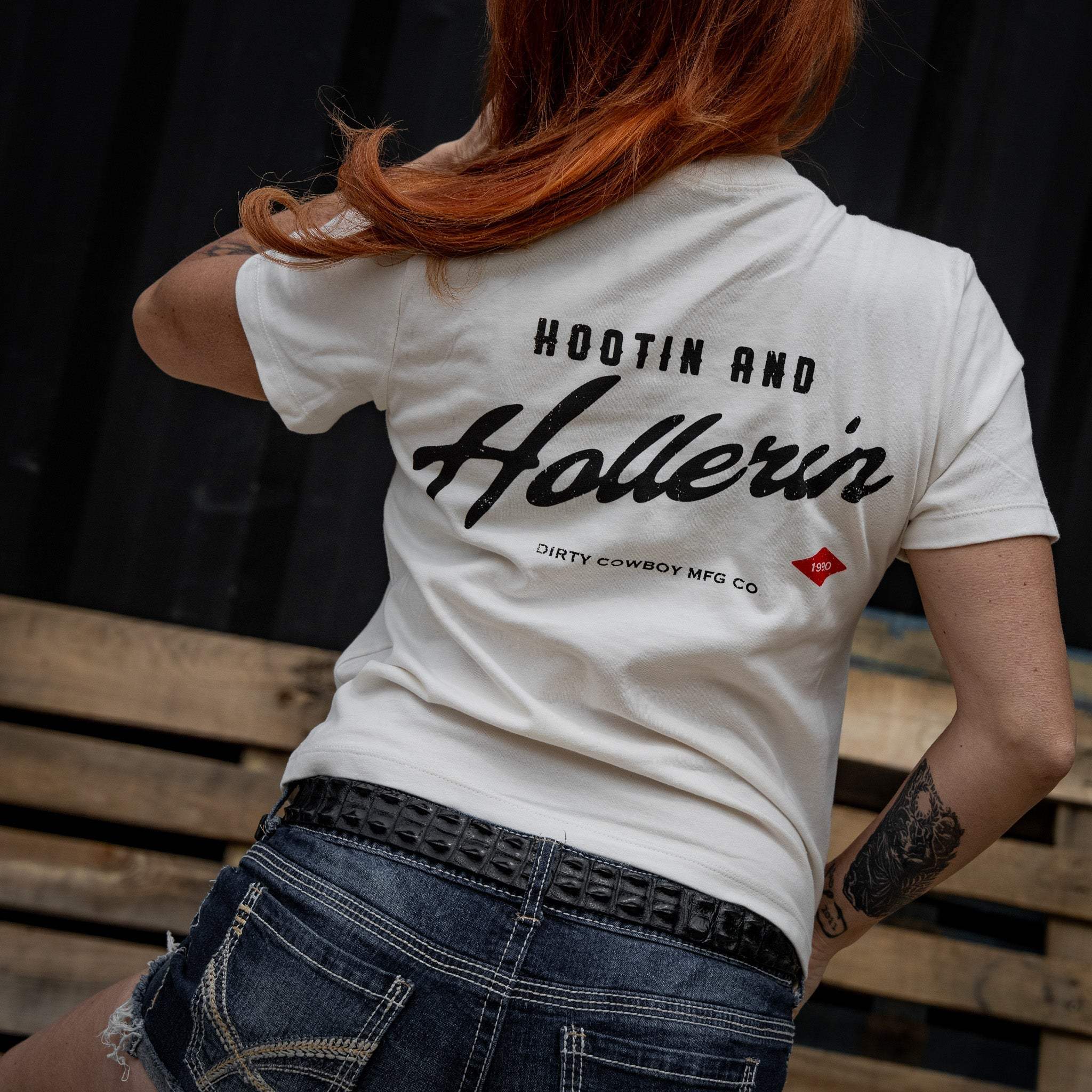 Hootin And Hollerin' Ladies Cropped T-Shirt - Image 5