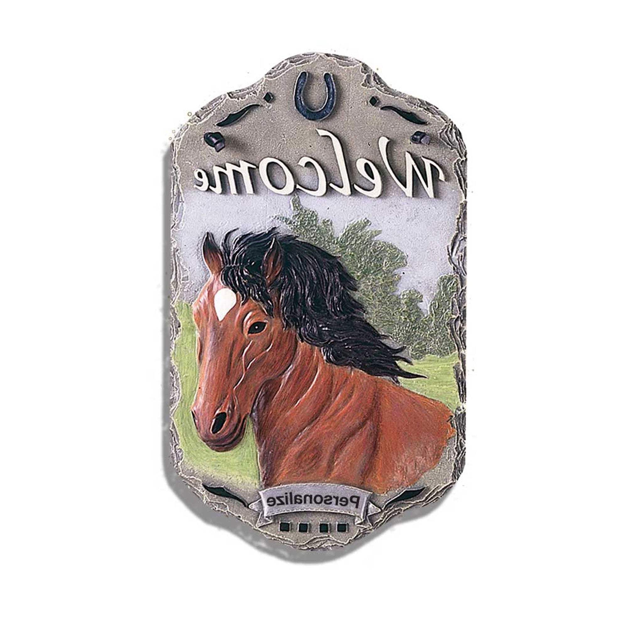 Horse Indoor Outdoor Resin Welcome Wall Decor - Image 2