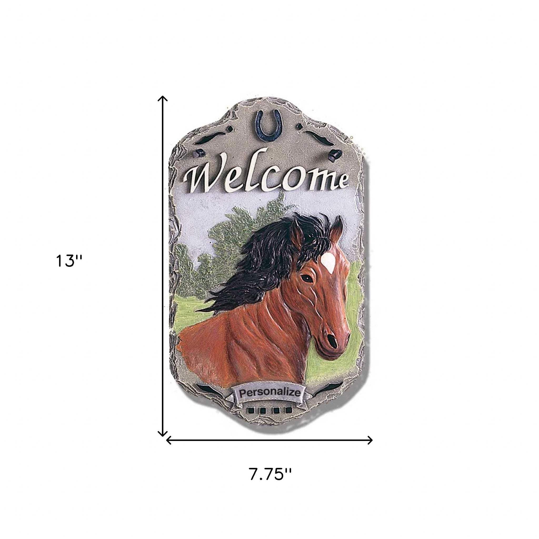 Horse Indoor Outdoor Resin Welcome Wall Decor - Image 5