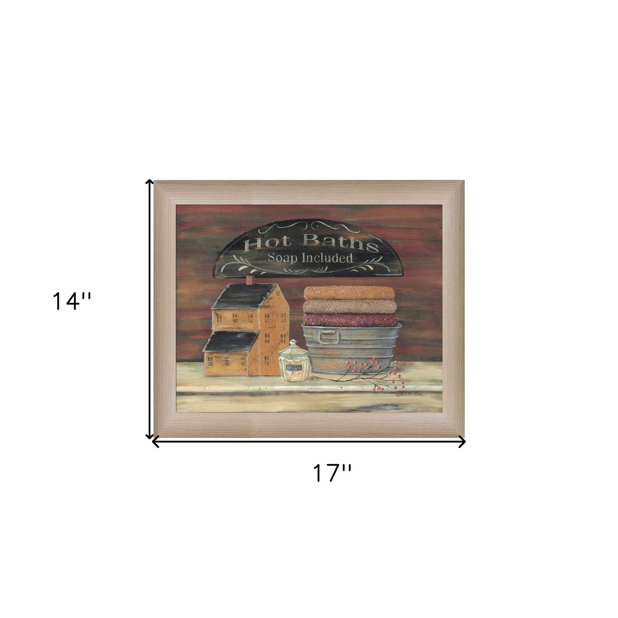 HOT BATH 5 Brown Framed Print Bathroom Wall Art - Image 5