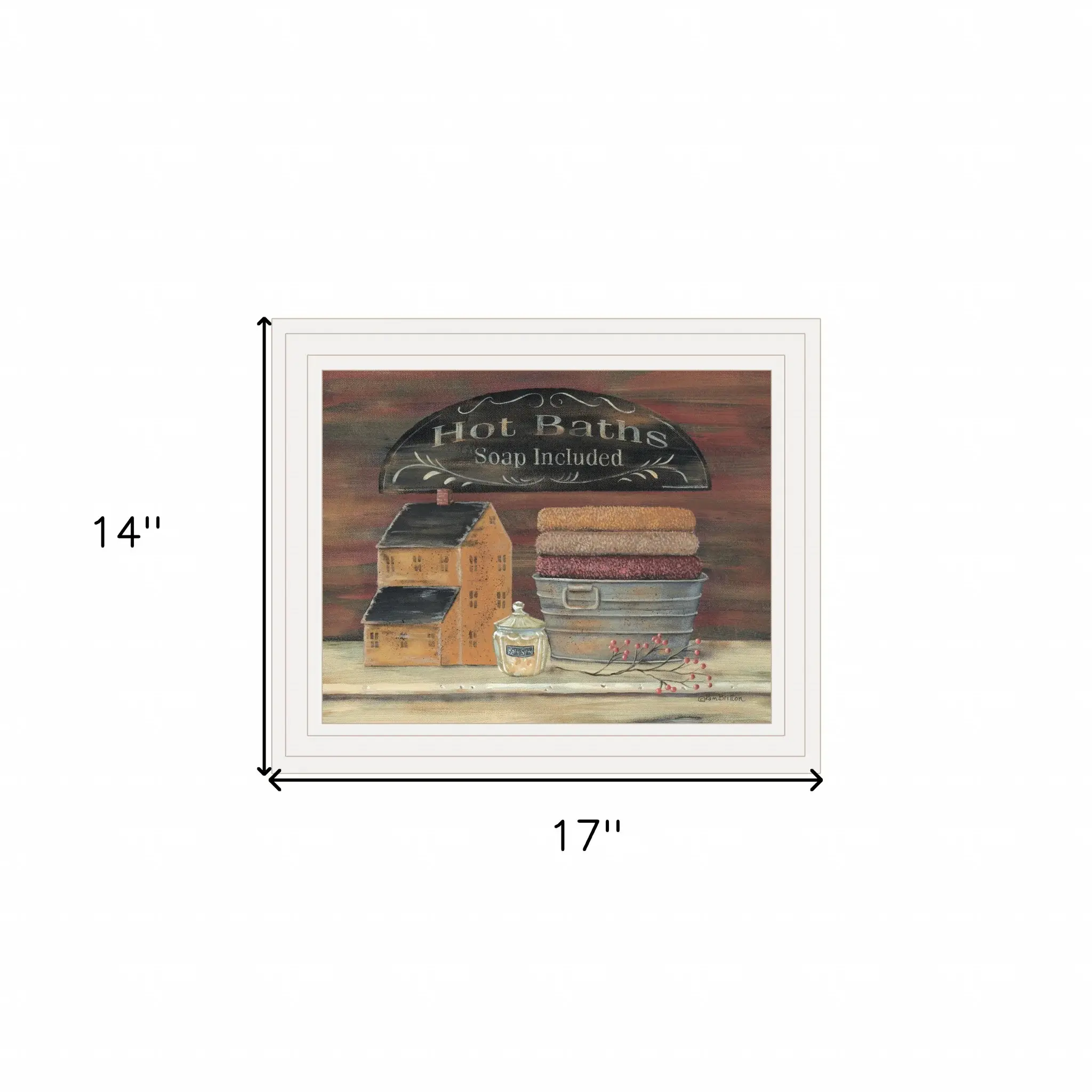 HOT BATH 8 White Framed Print Bathroom Wall Art - Image 5