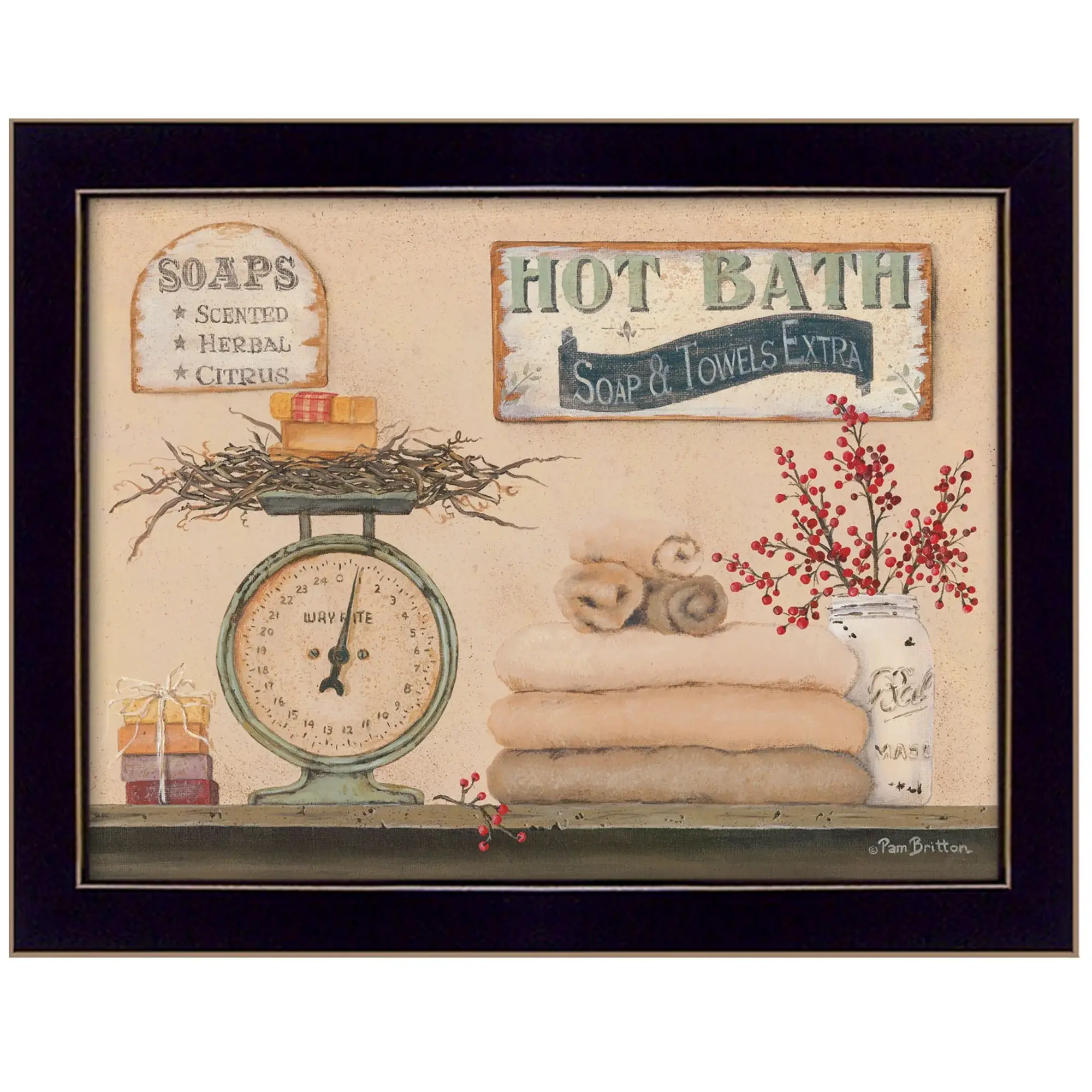 Hot Bath 9 Black Framed Print Bathroom Wall Art - Image 2