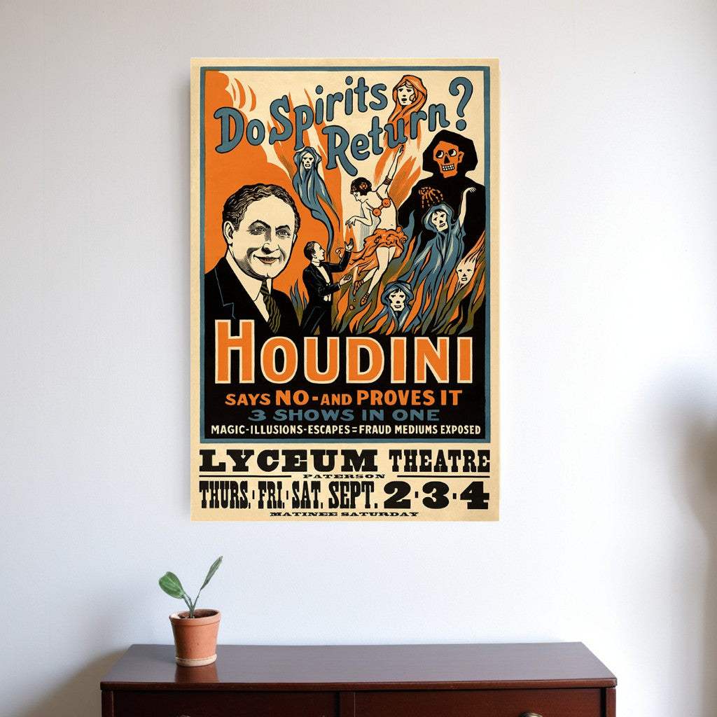 Houdini Spirits Vintage Magic Unframed Print Wall Art - Image 2