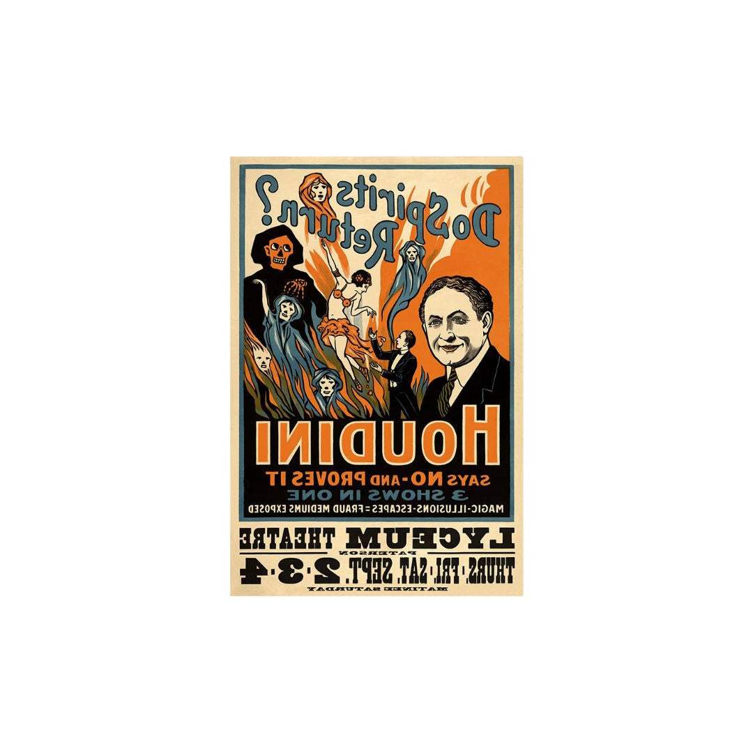 Houdini Spirits Vintage Magic Unframed Print Wall Art - Image 3