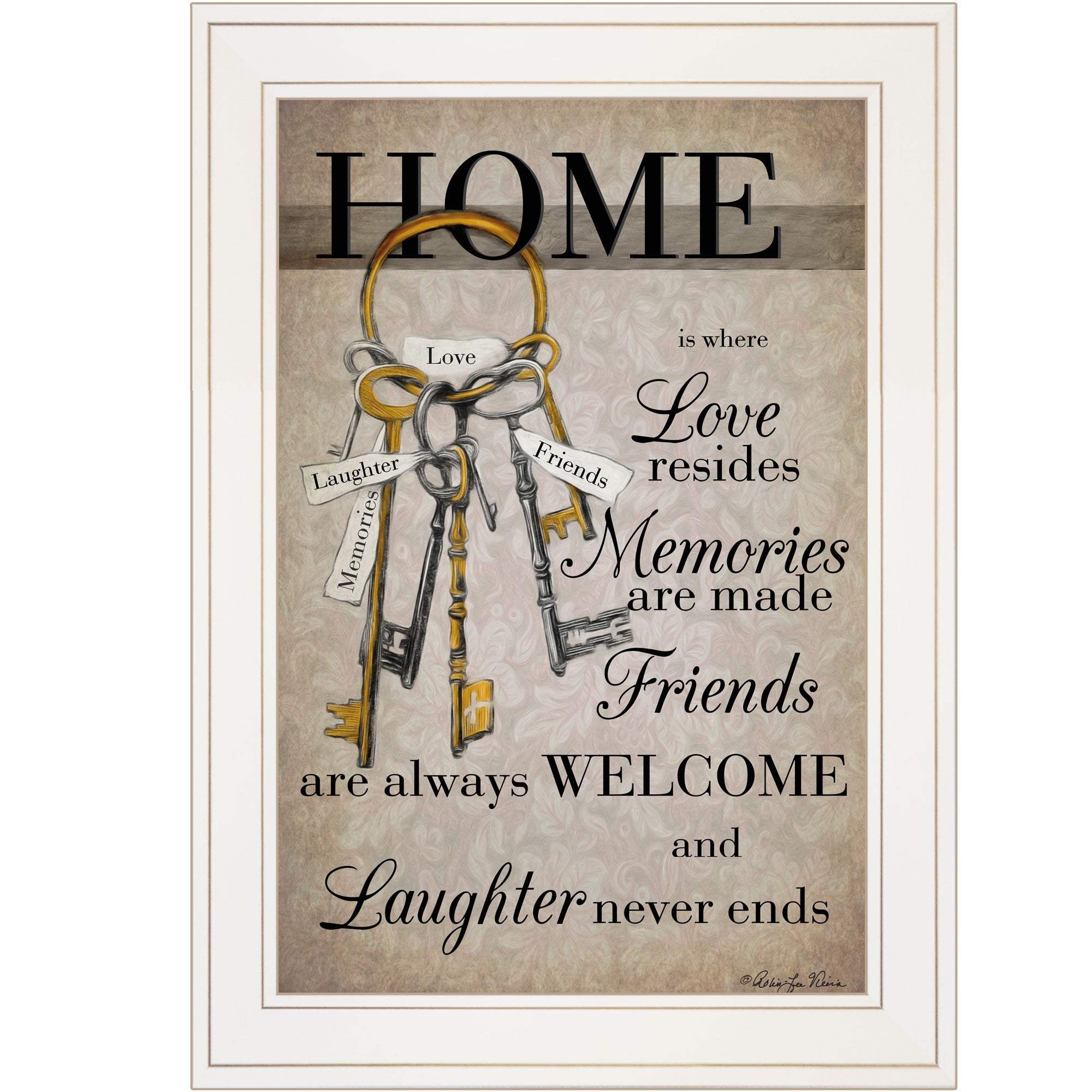 House Keys 1 White Framed Print Wall Art - Image 2