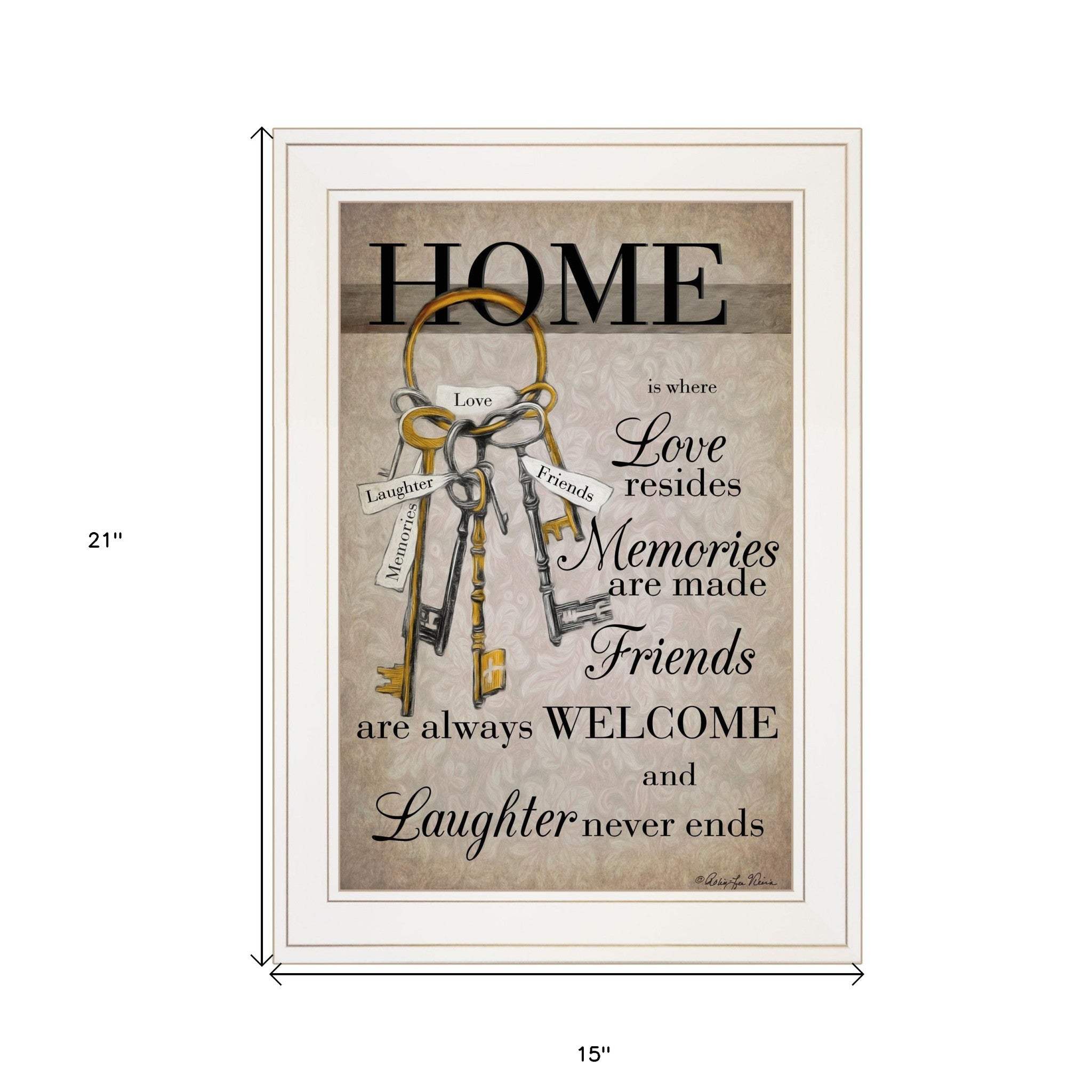 House Keys 1 White Framed Print Wall Art - Image 6
