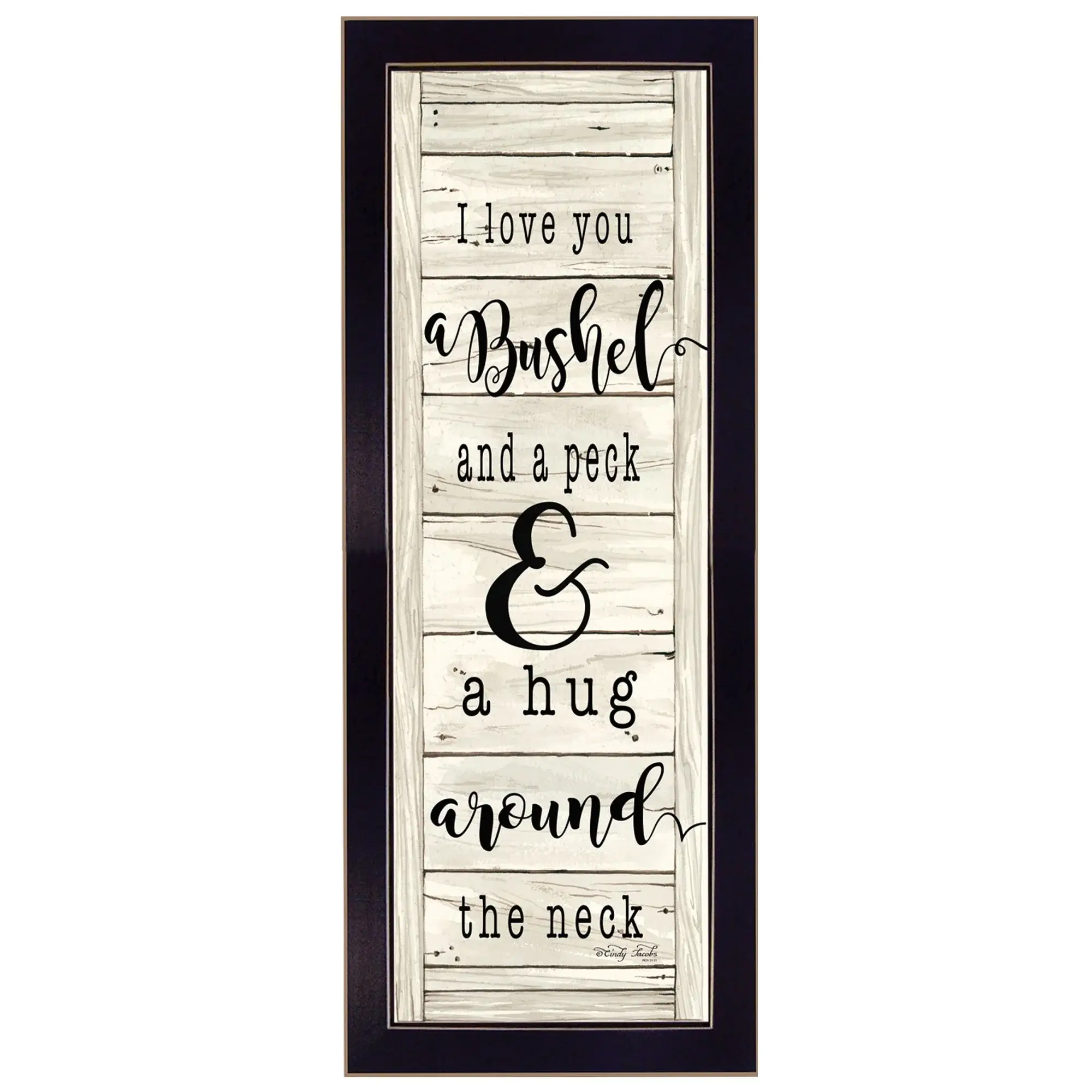 Hug Around the Neck Black Framed Print Wall Art - Image 2