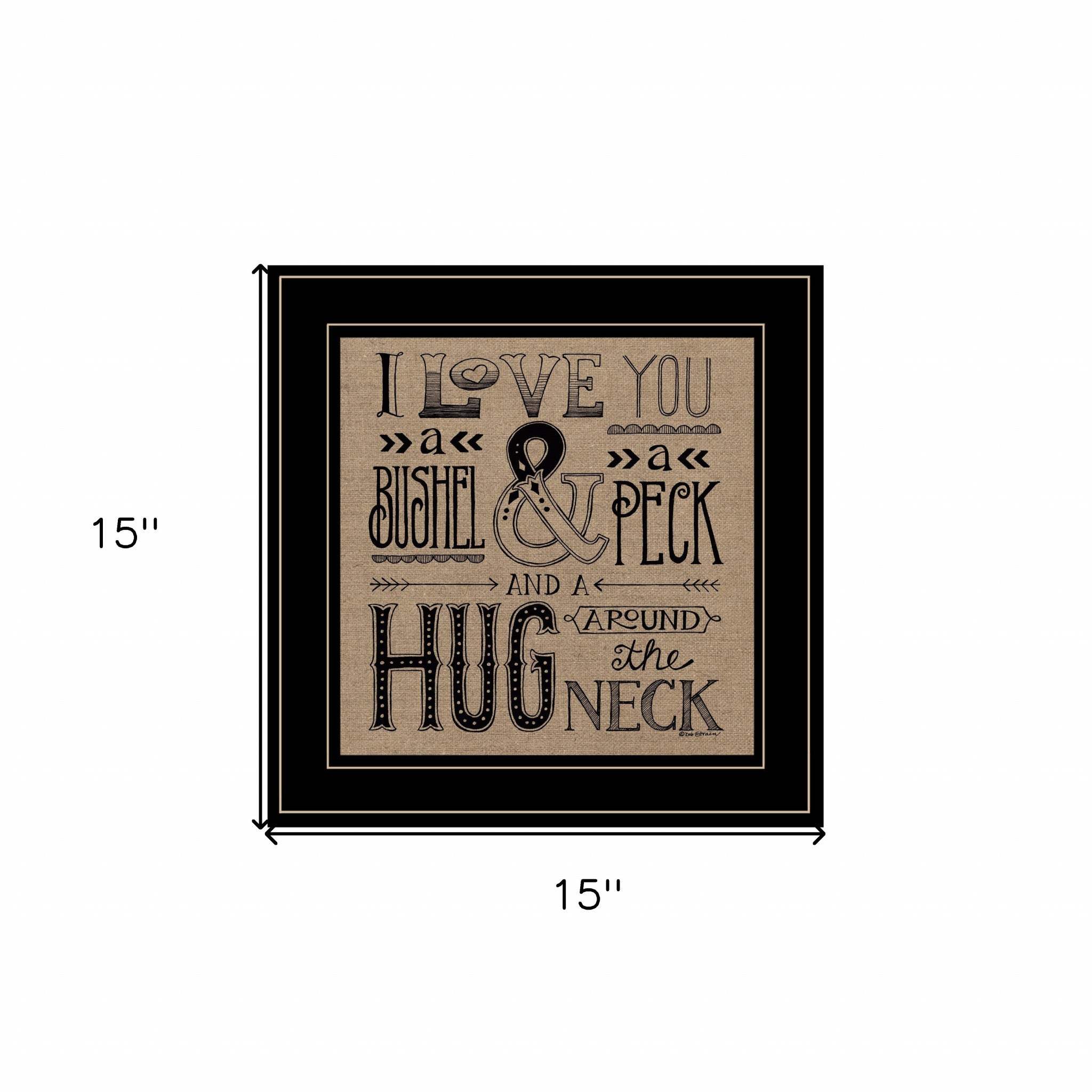 Hugs Around the Neck 2 Black Framed Print Wall Art - Image 4