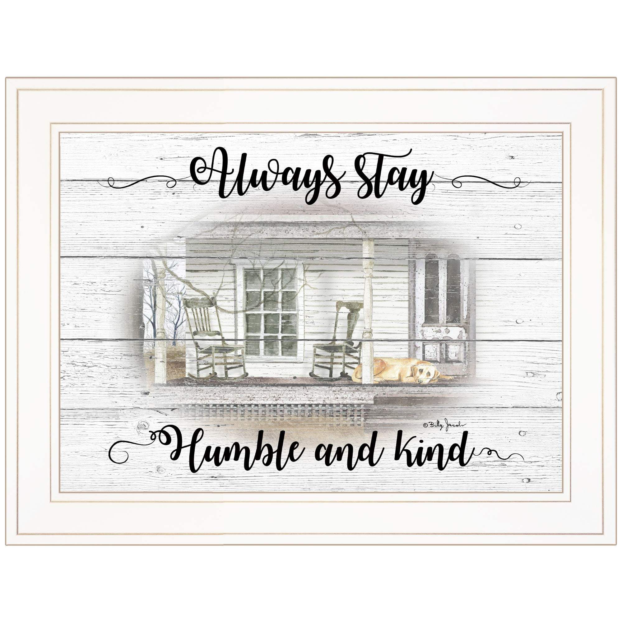 Humble and Kind 1 White Framed Print Wall Art - Image 2
