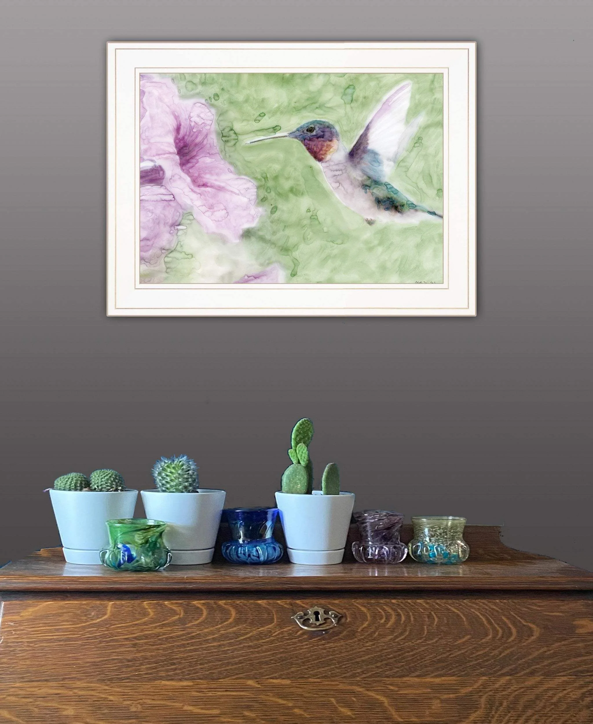 Humming Bird 2 White Framed Print Wall Art - Image 5