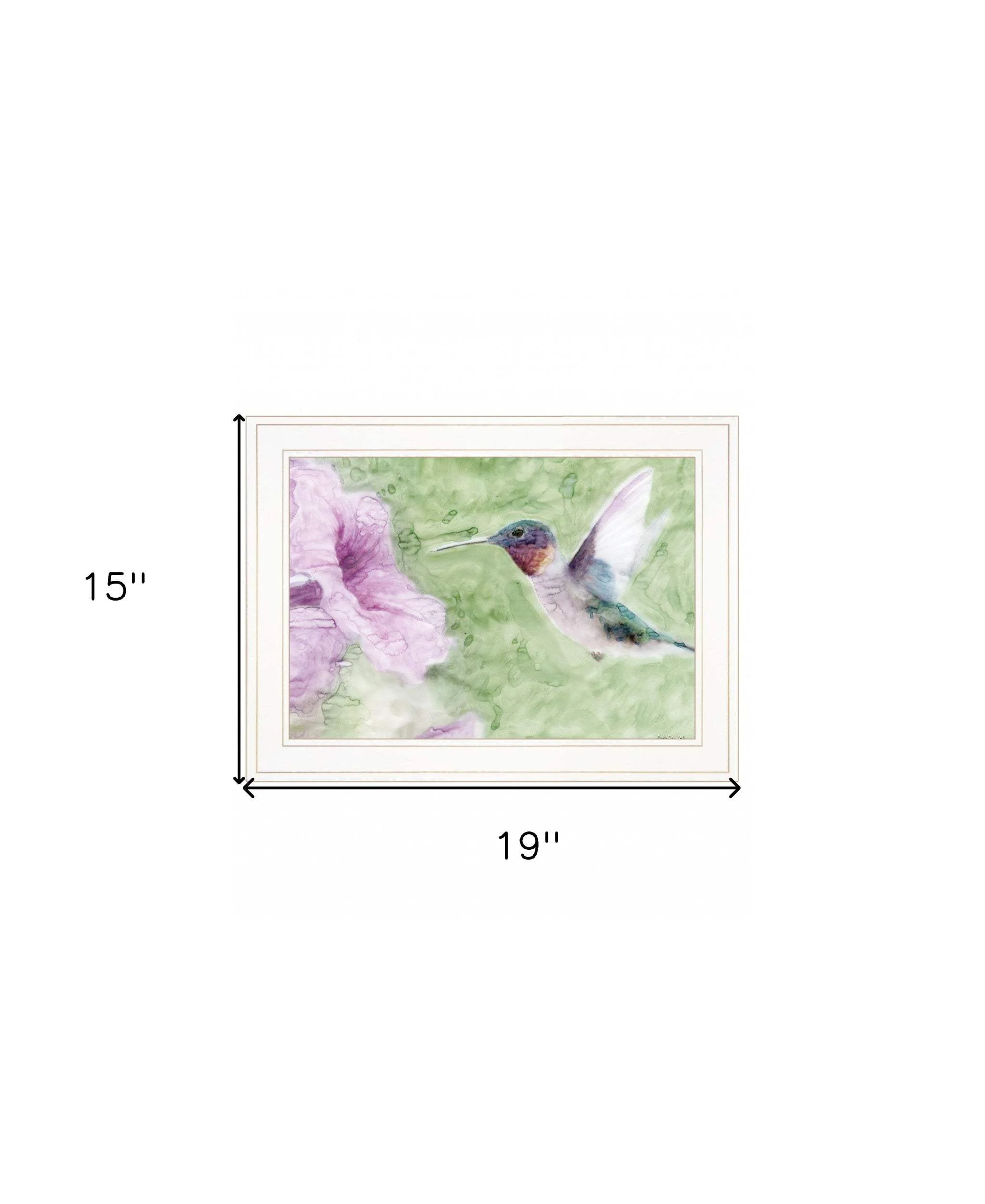 Humming Bird 2 White Framed Print Wall Art - Image 6