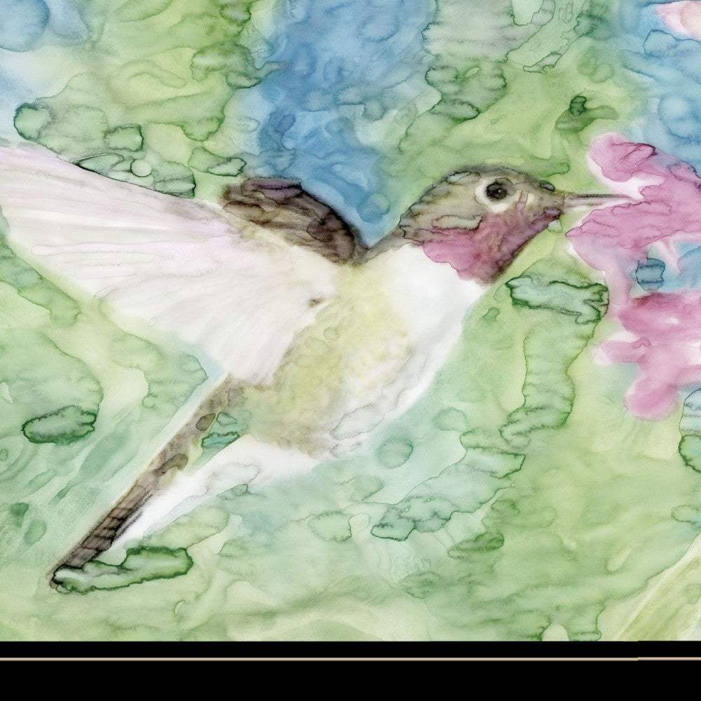 Hummingbird 1 Black Framed Print Wall Art - Image 4